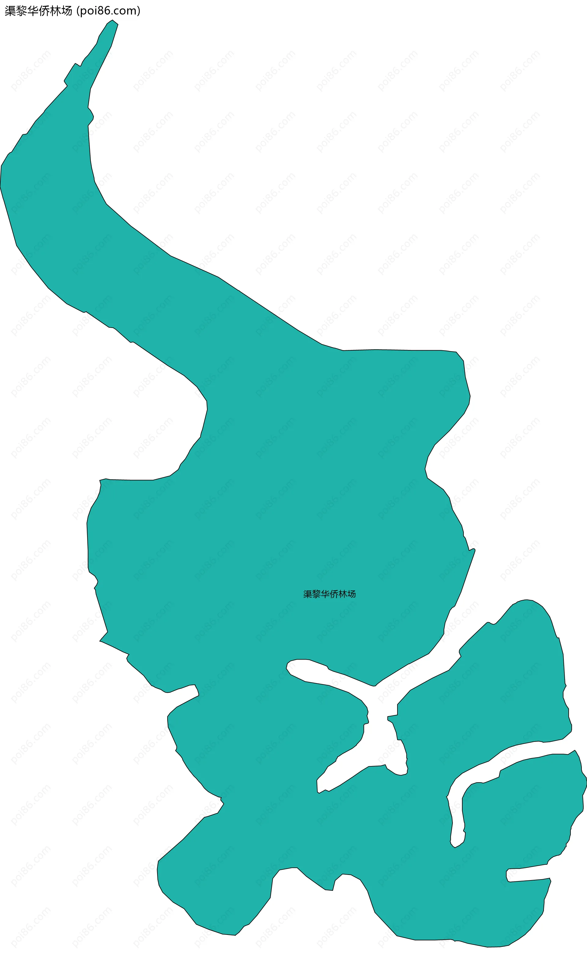 渠黎华侨林场边界地图