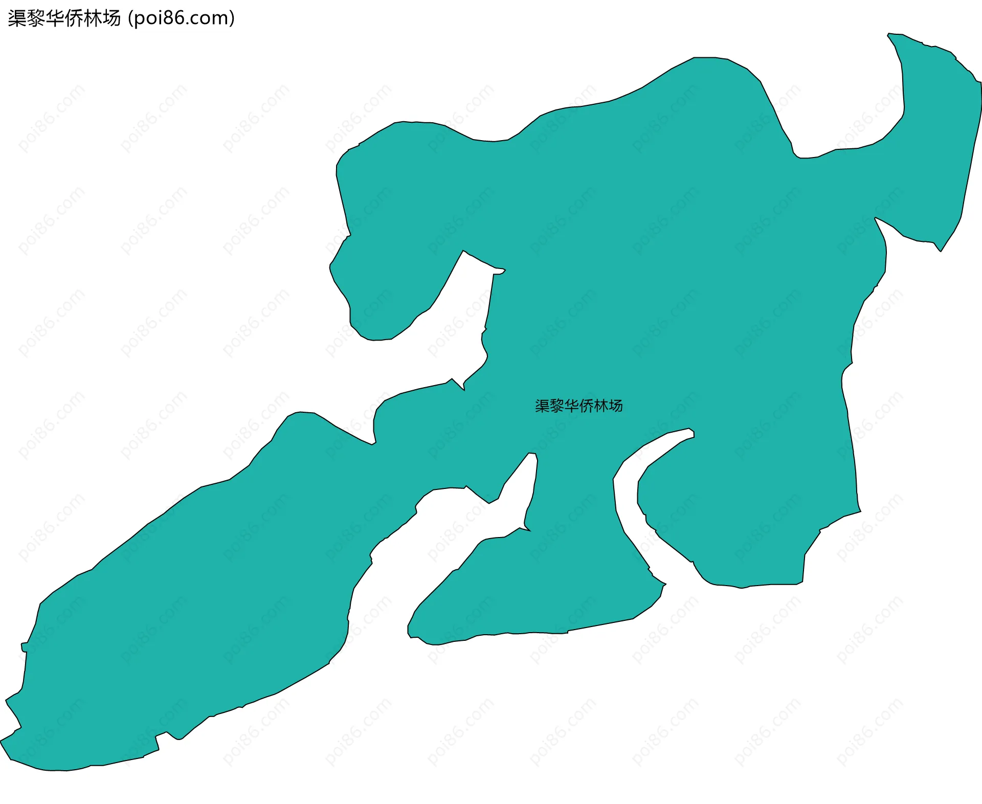 渠黎华侨林场边界地图