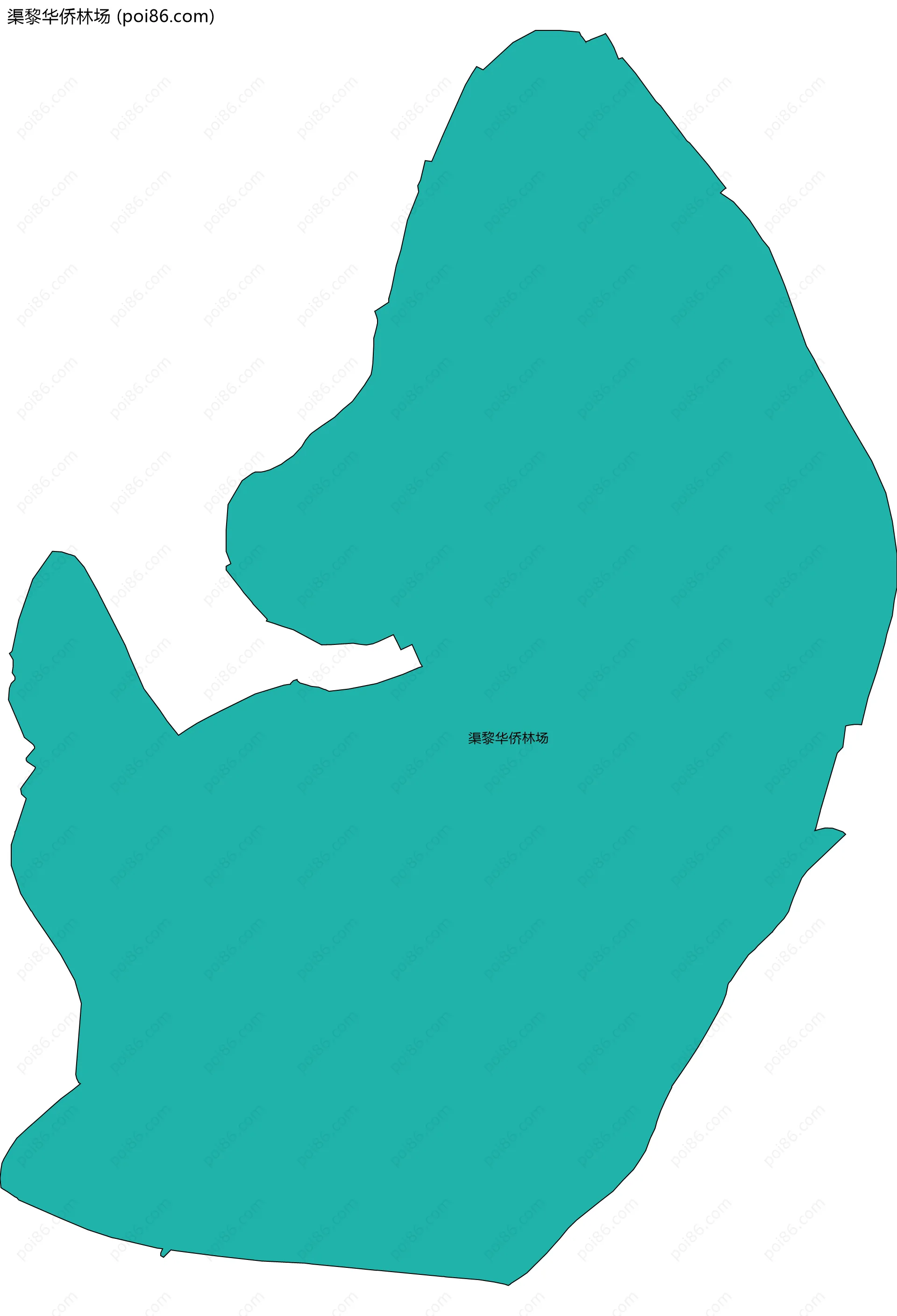 渠黎华侨林场边界地图