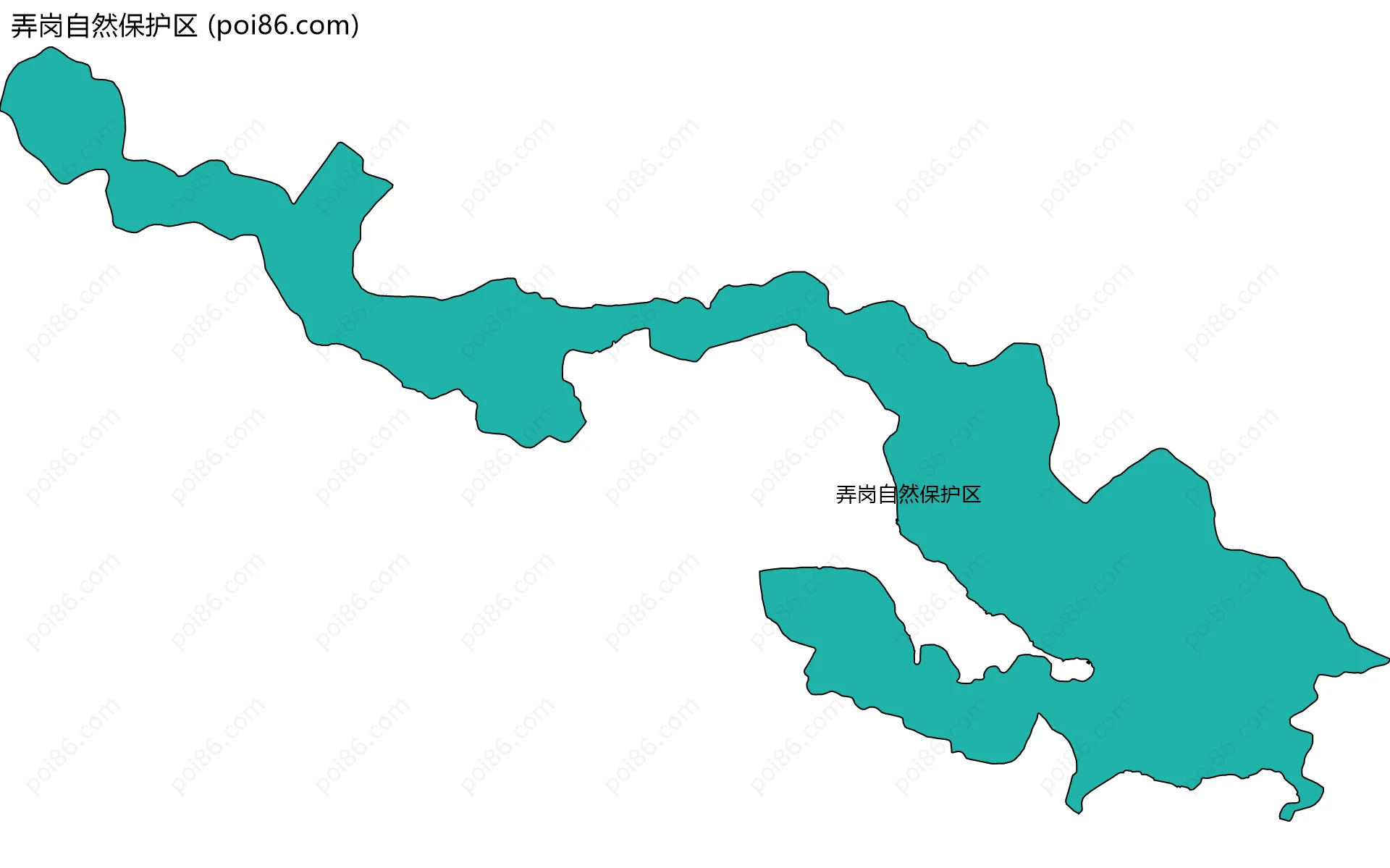 弄岗自然保护区边界地图