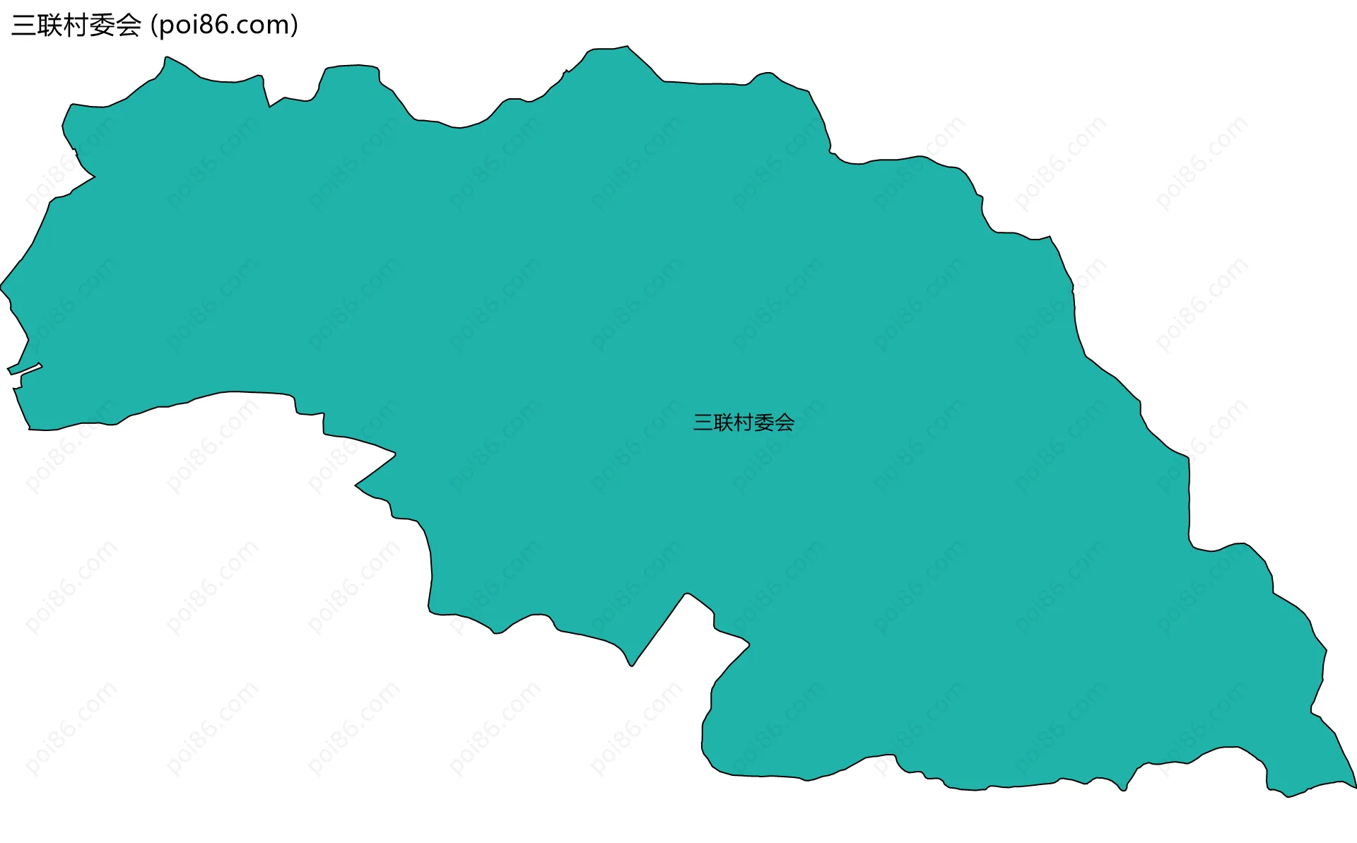 三联村委会边界地图