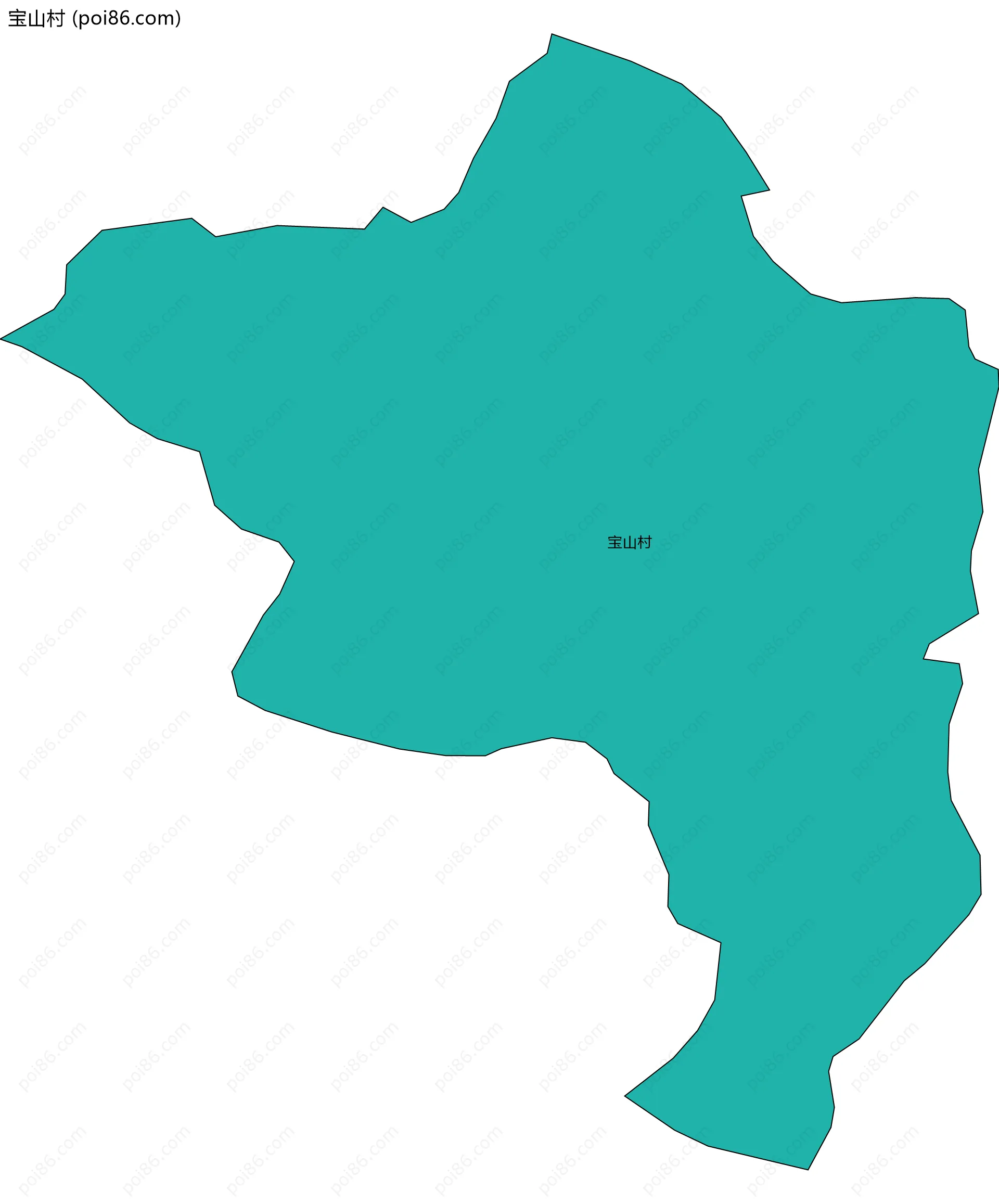 宝山村边界地图