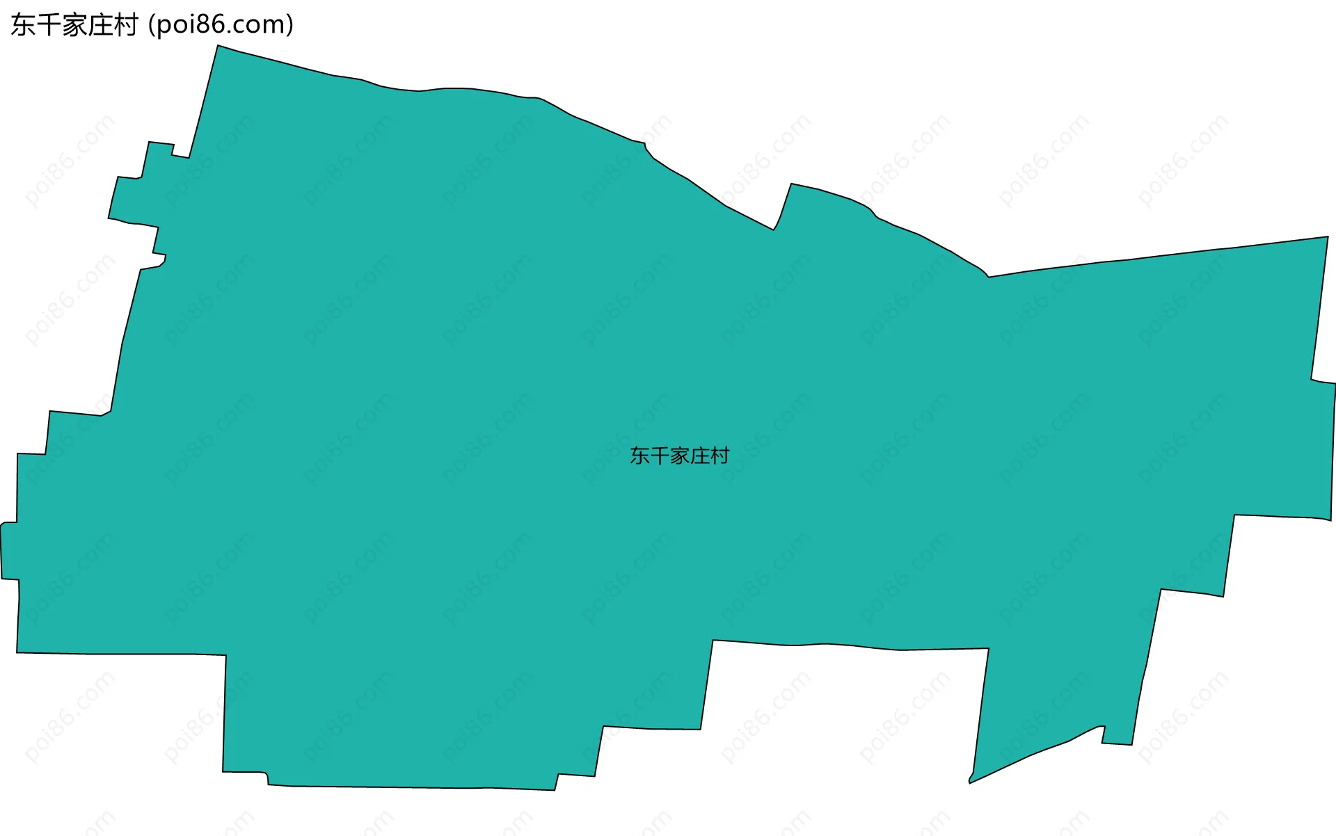东千家庄村边界地图