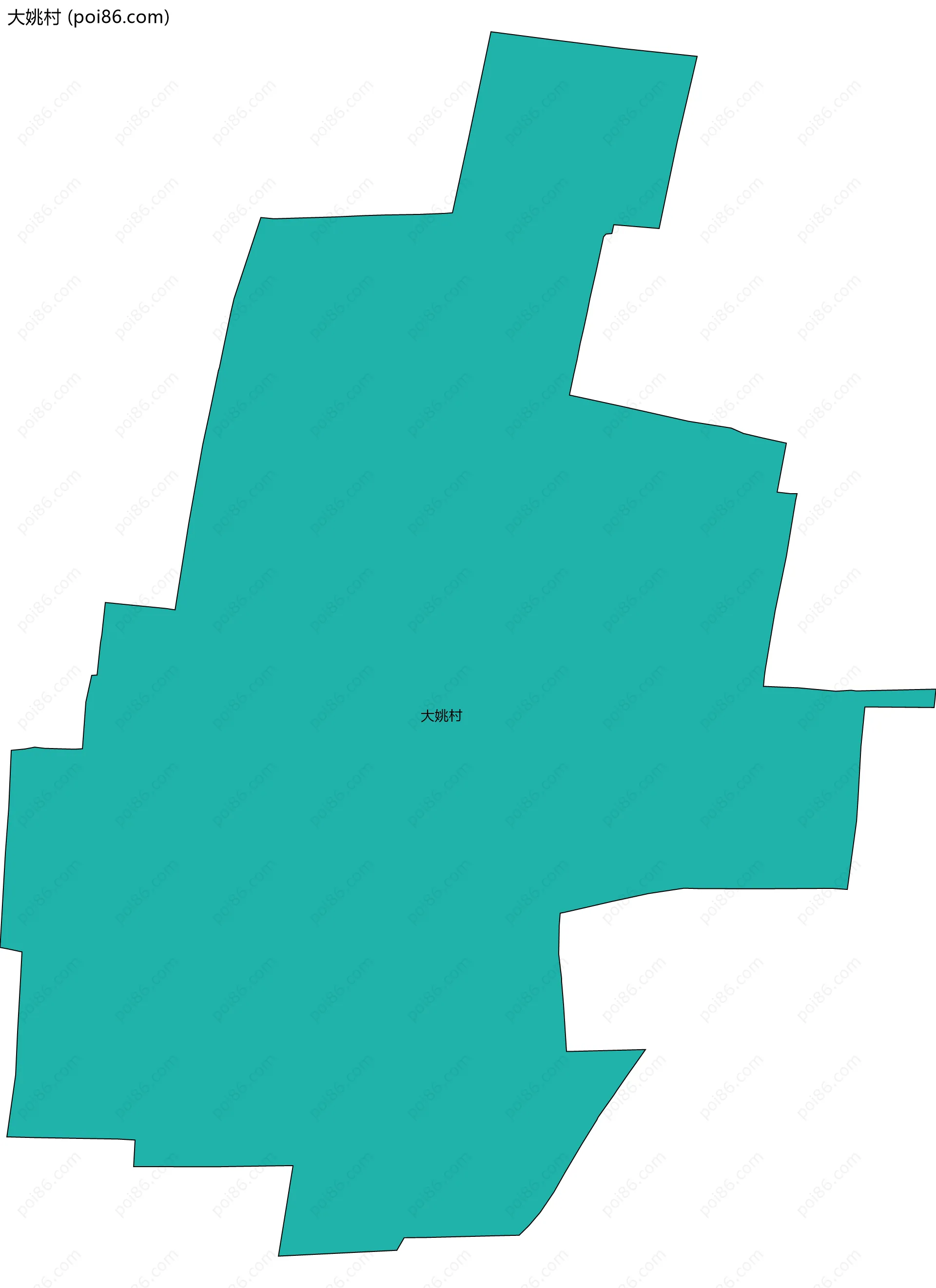 大姚村边界地图