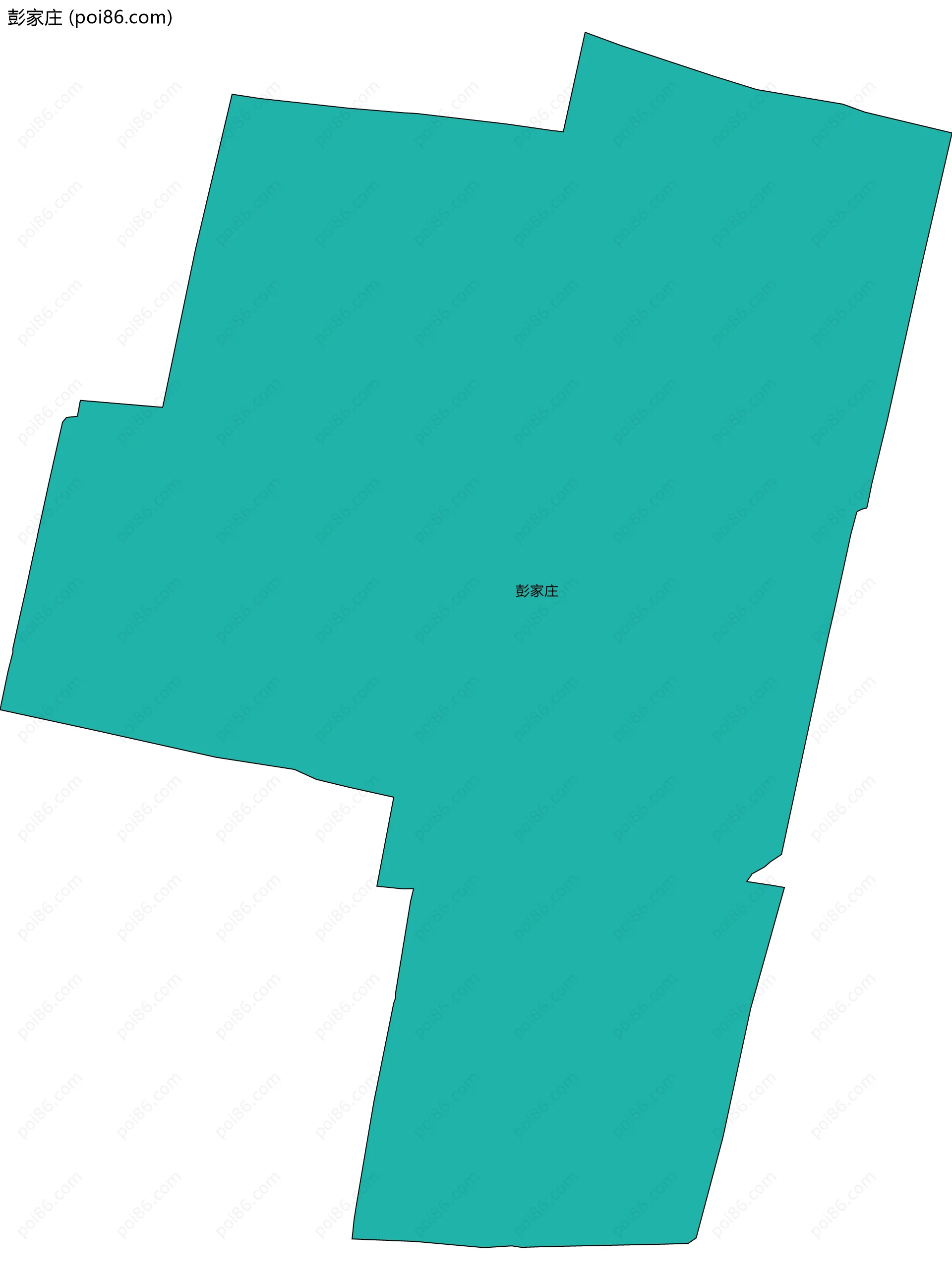 彭家庄边界地图