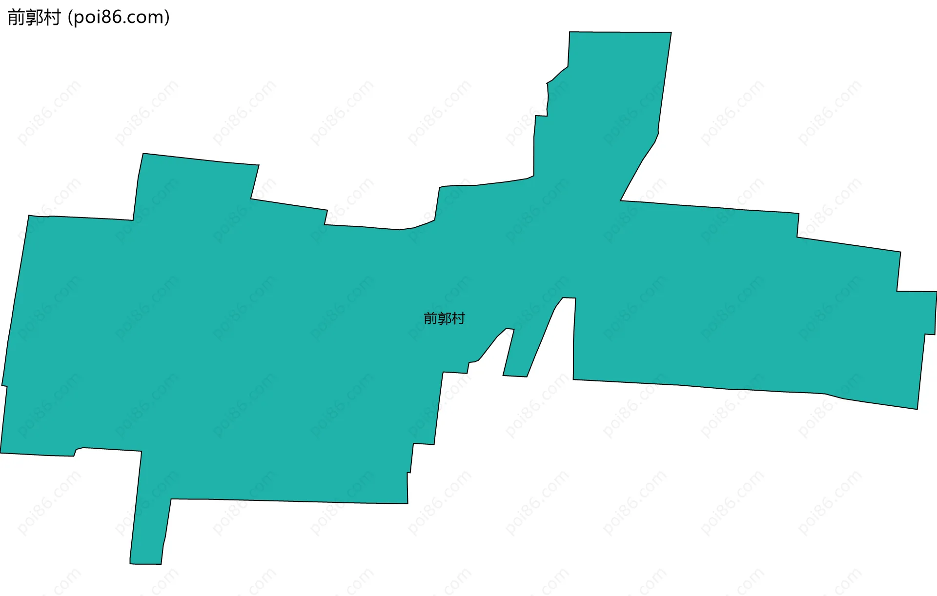 前郭村边界地图