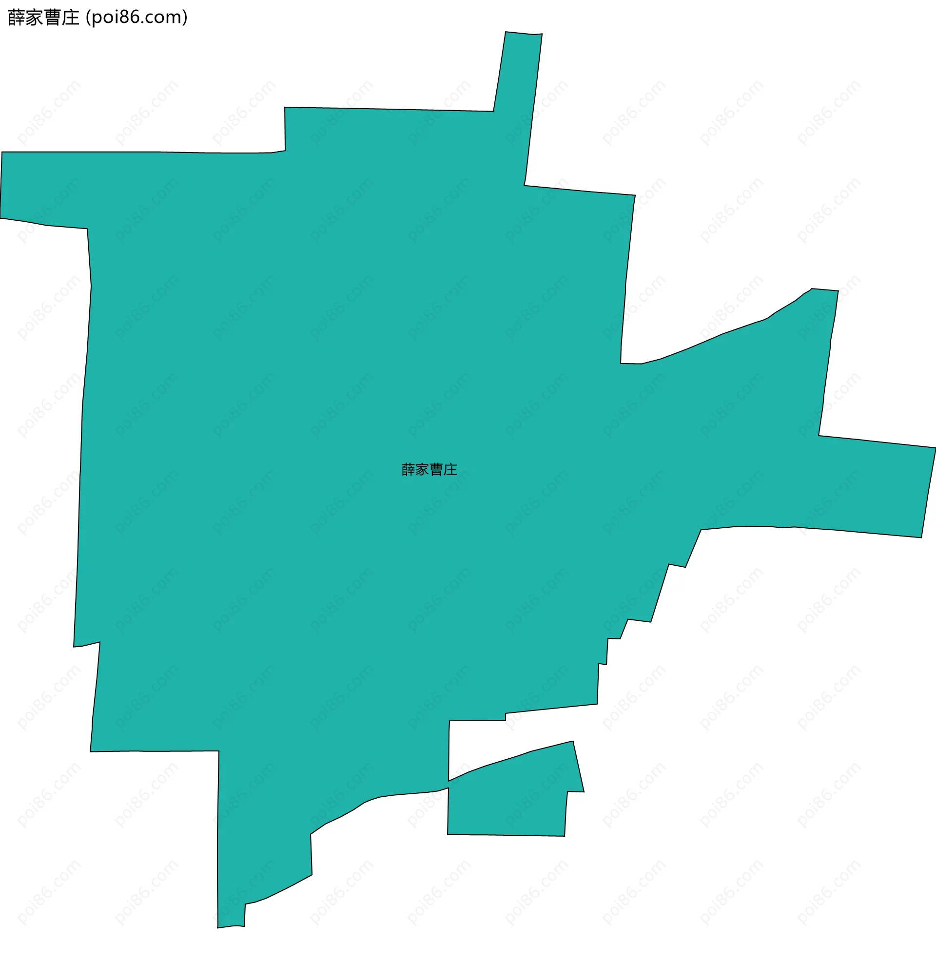 薛家曹庄边界地图