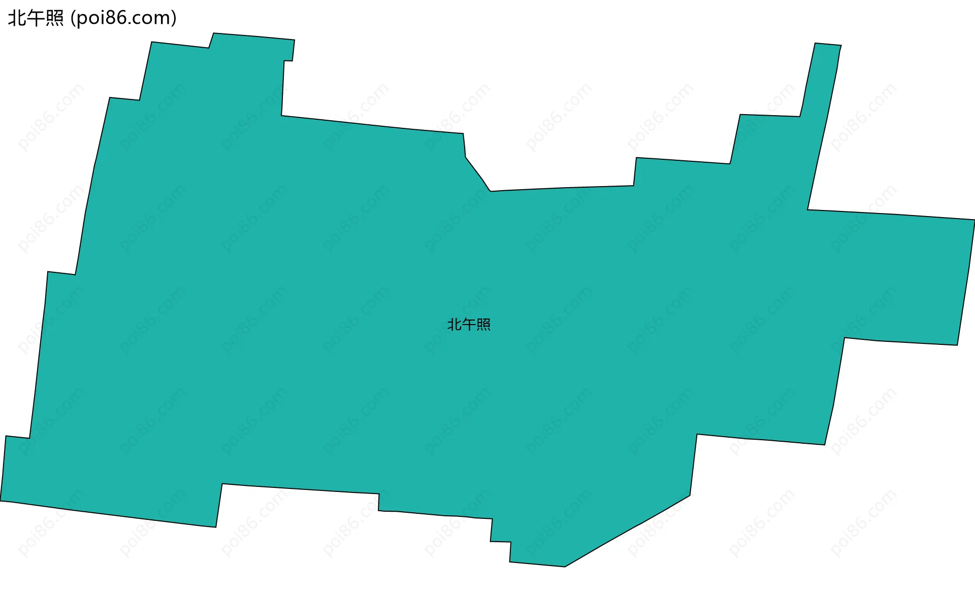 北午照边界地图