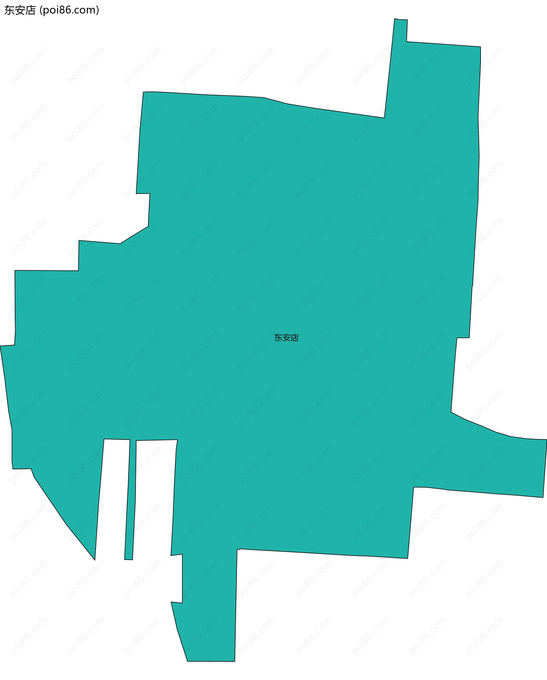 东安店边界地图
