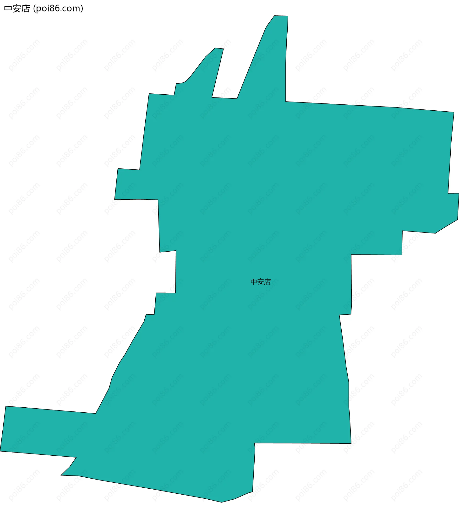 中安店边界地图