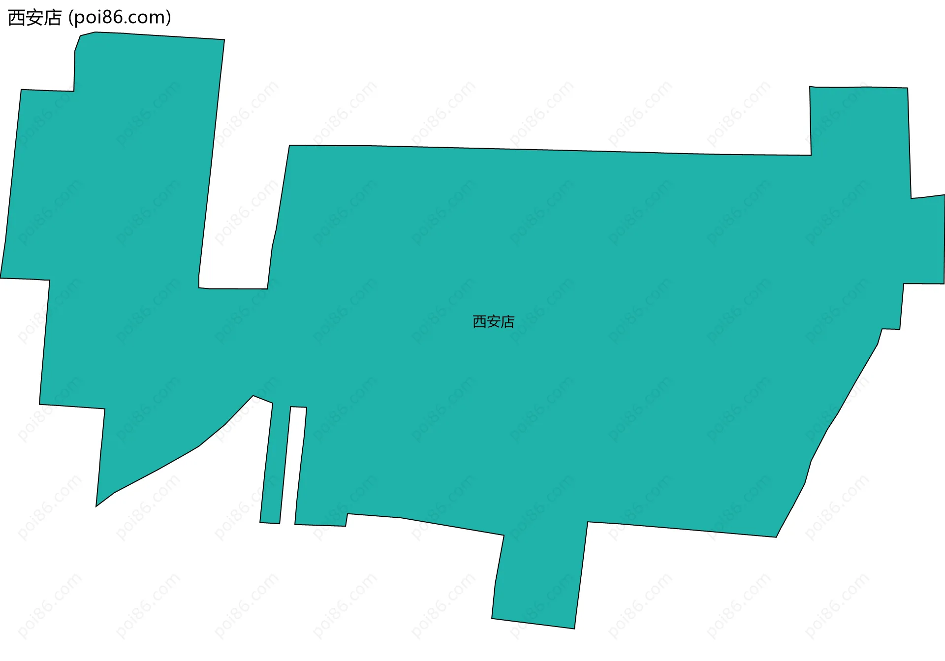 西安店边界地图