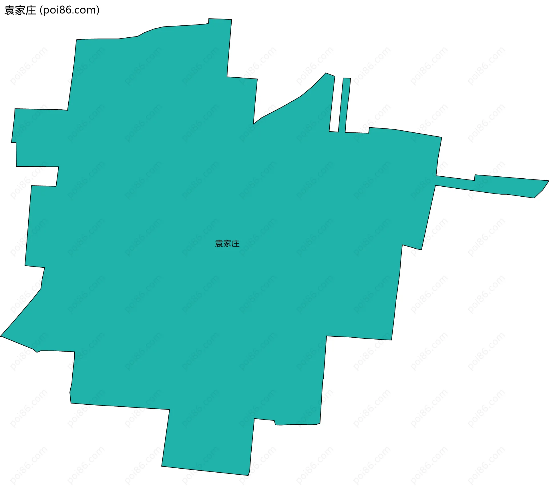 袁家庄边界地图