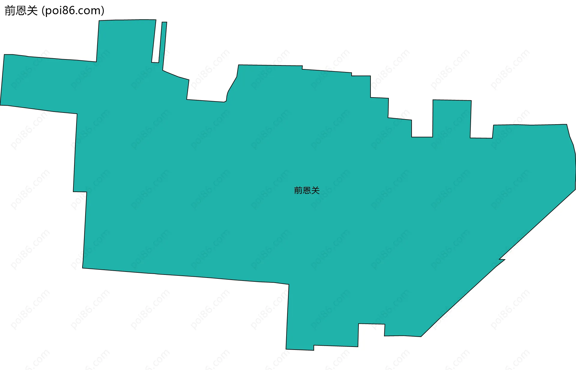 前恩关边界地图