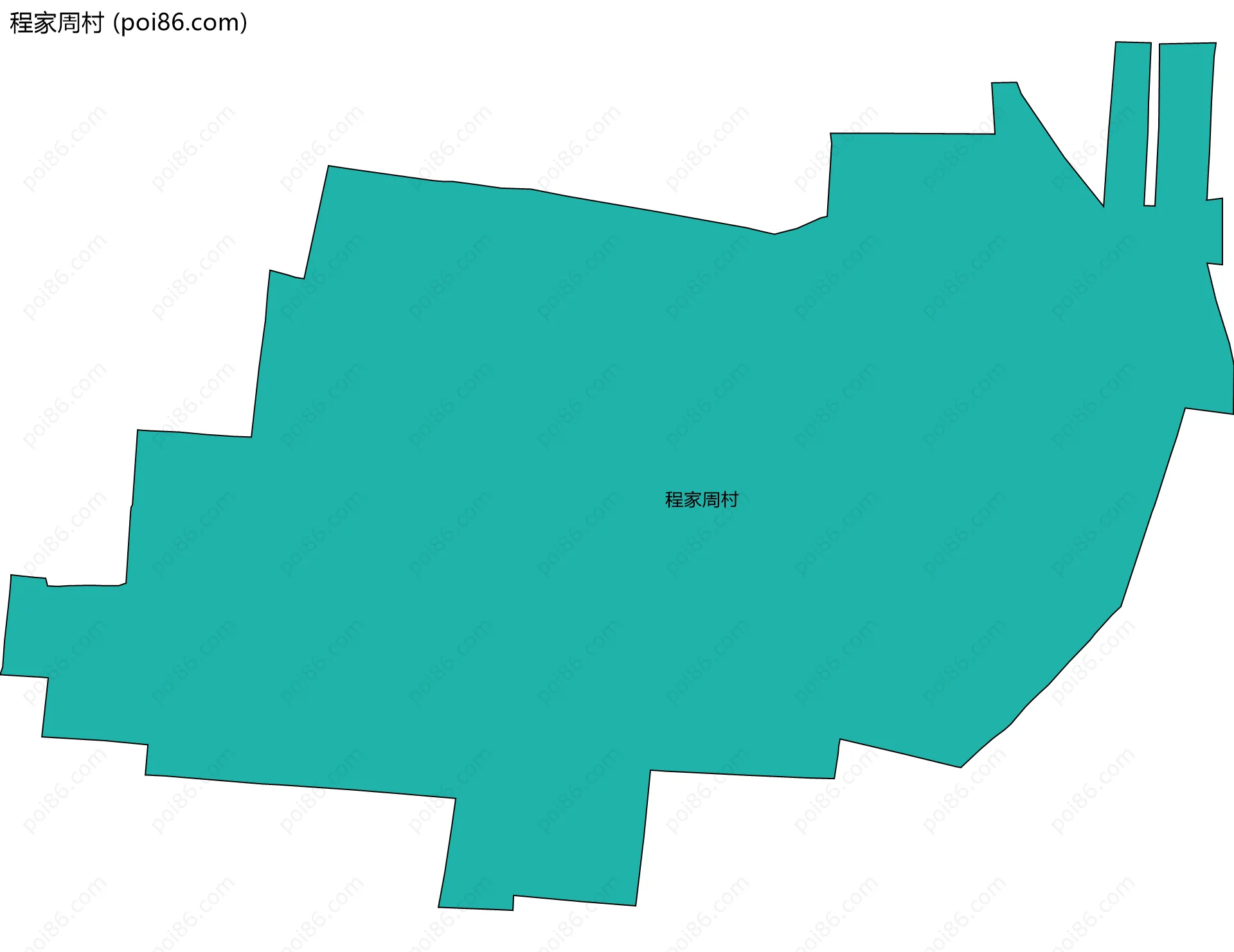 程家周村边界地图