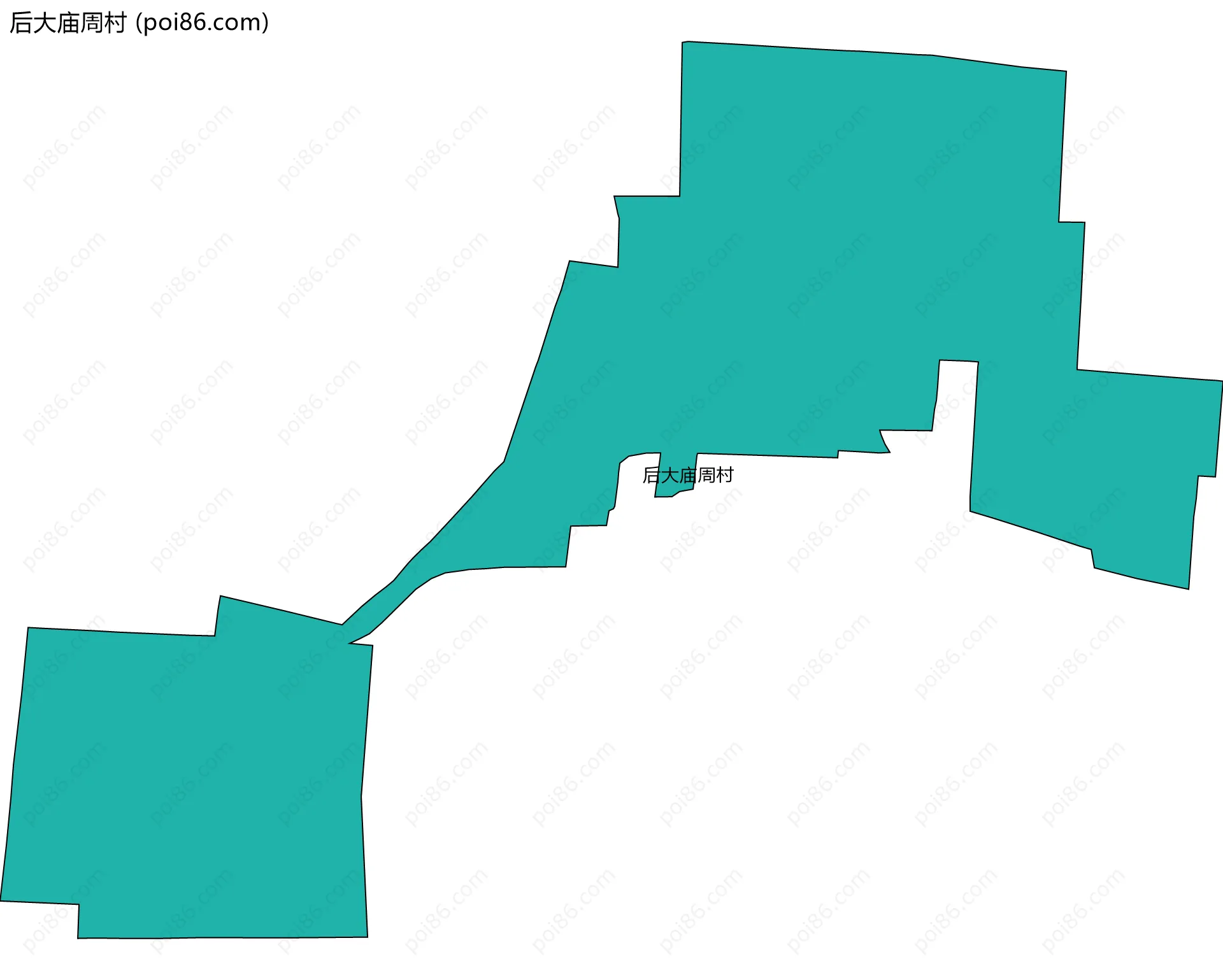 后大庙周村边界地图