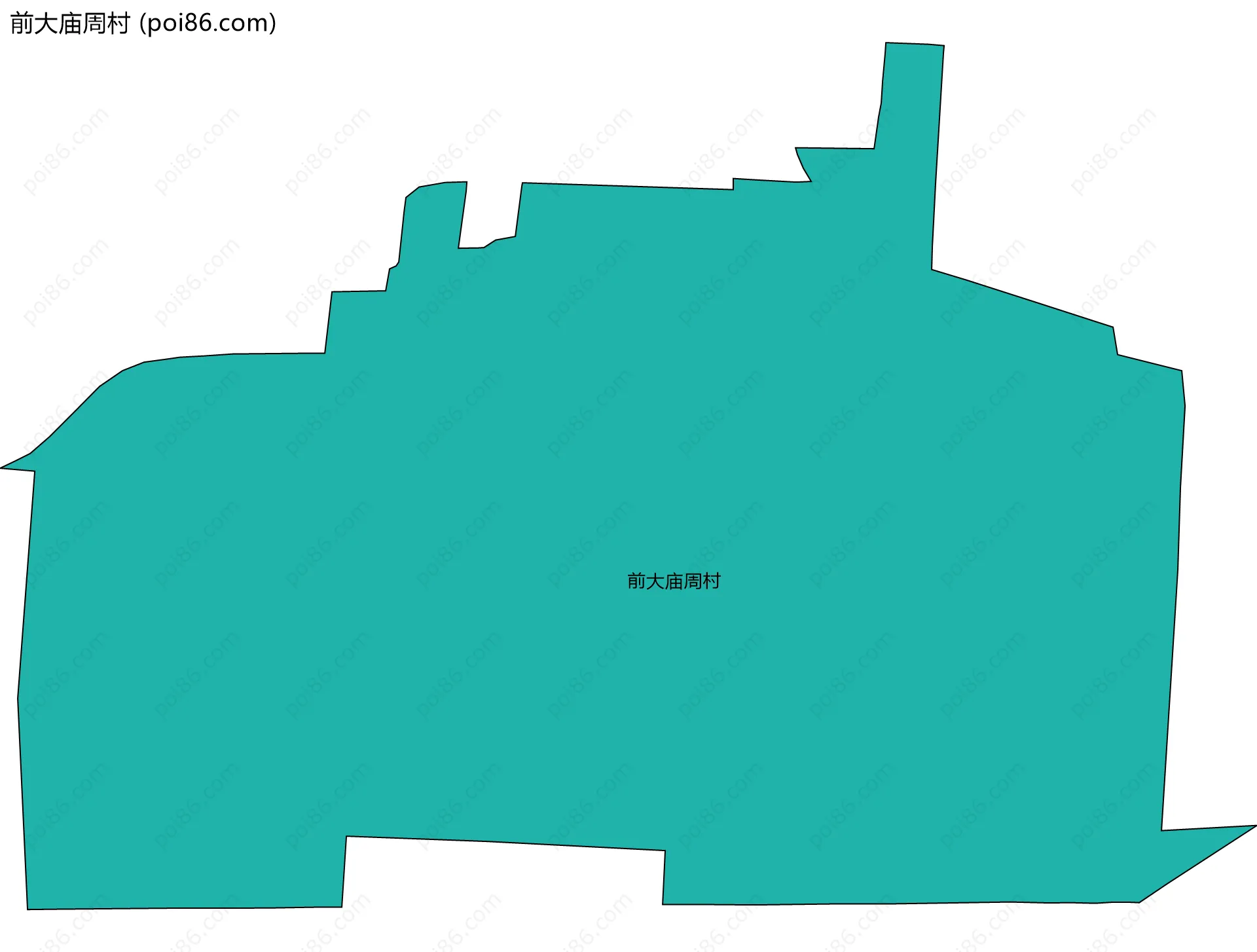 前大庙周村边界地图