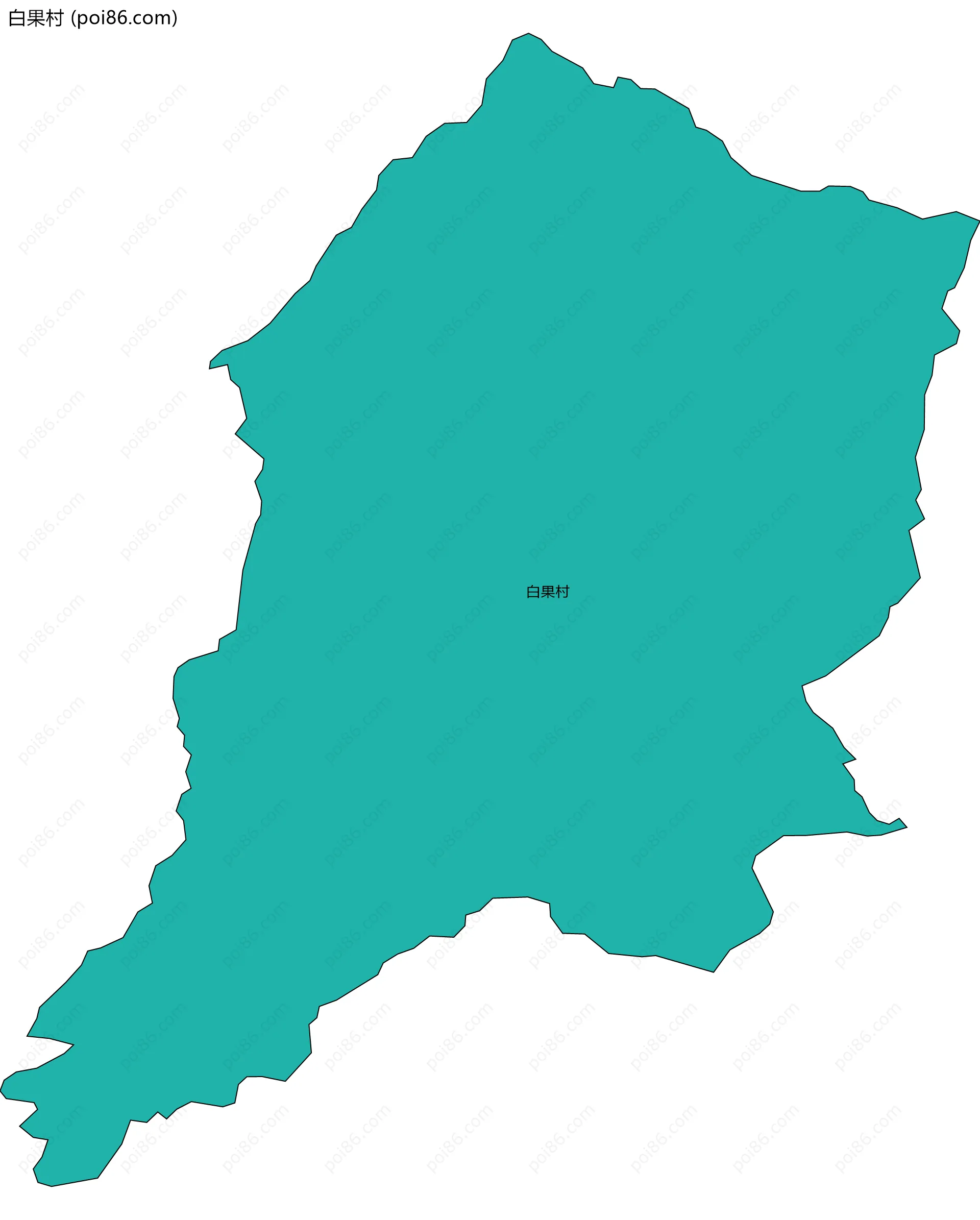 白果村边界地图
