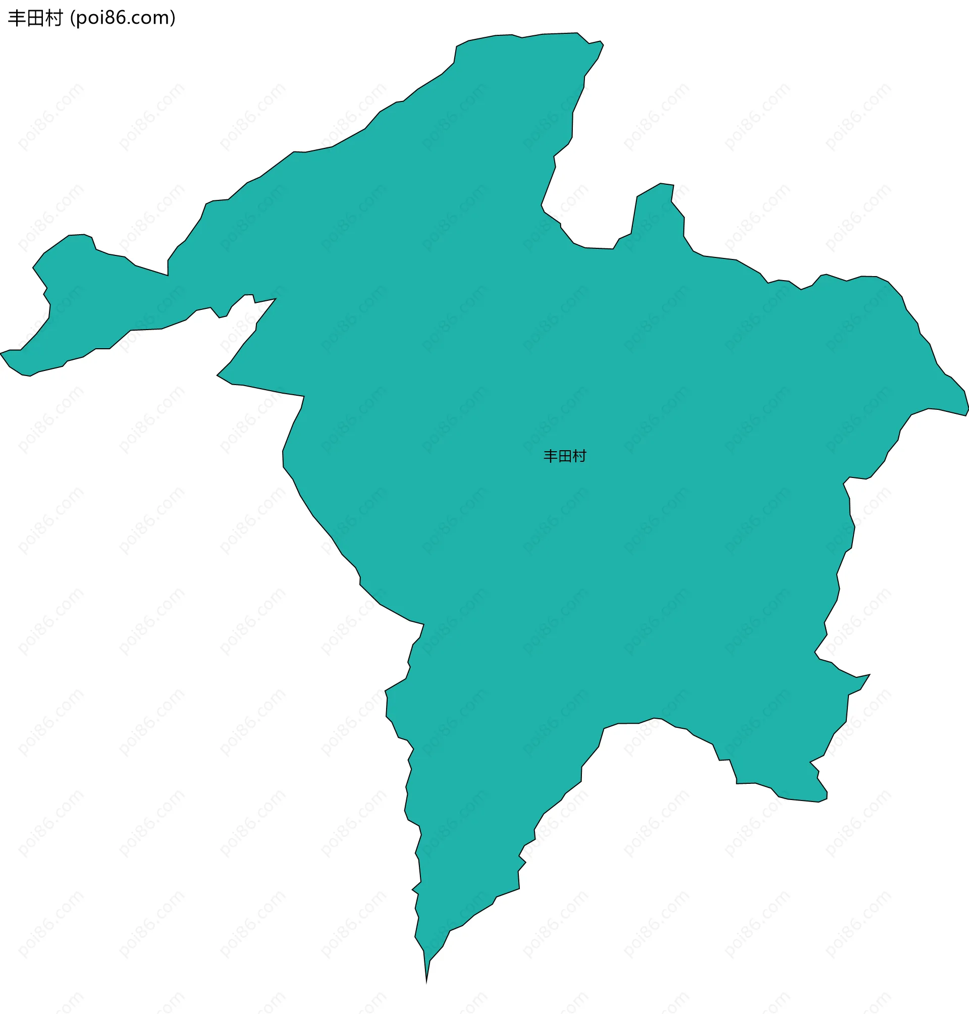 丰田村边界地图