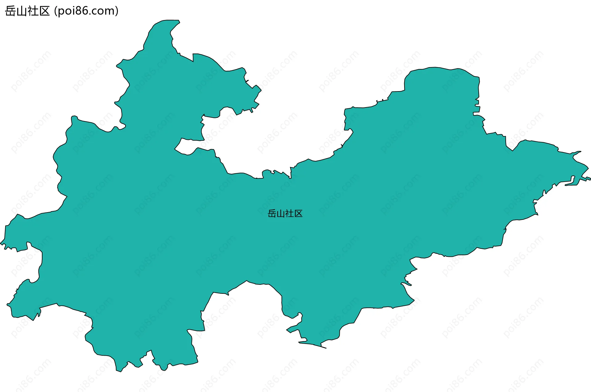 岳山社区边界地图