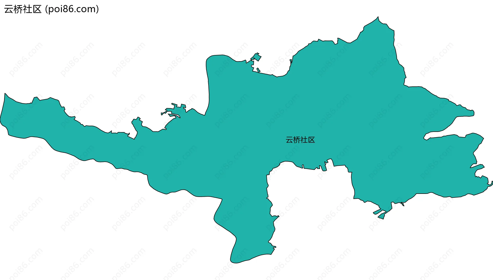 云桥社区边界地图