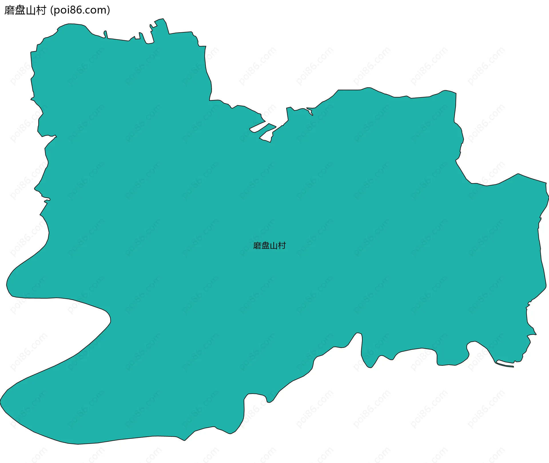 磨盘山村边界地图
