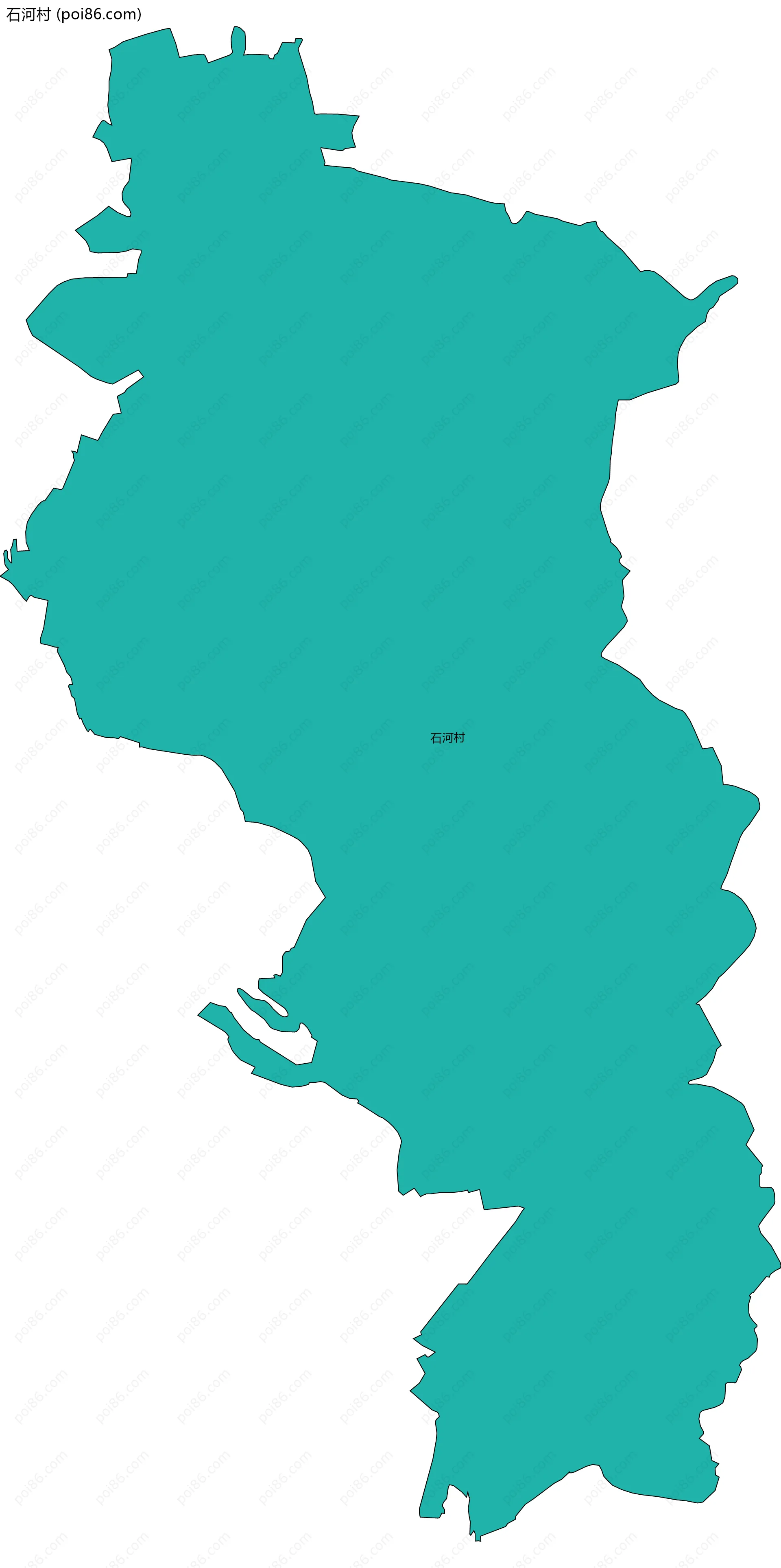 石河村边界地图