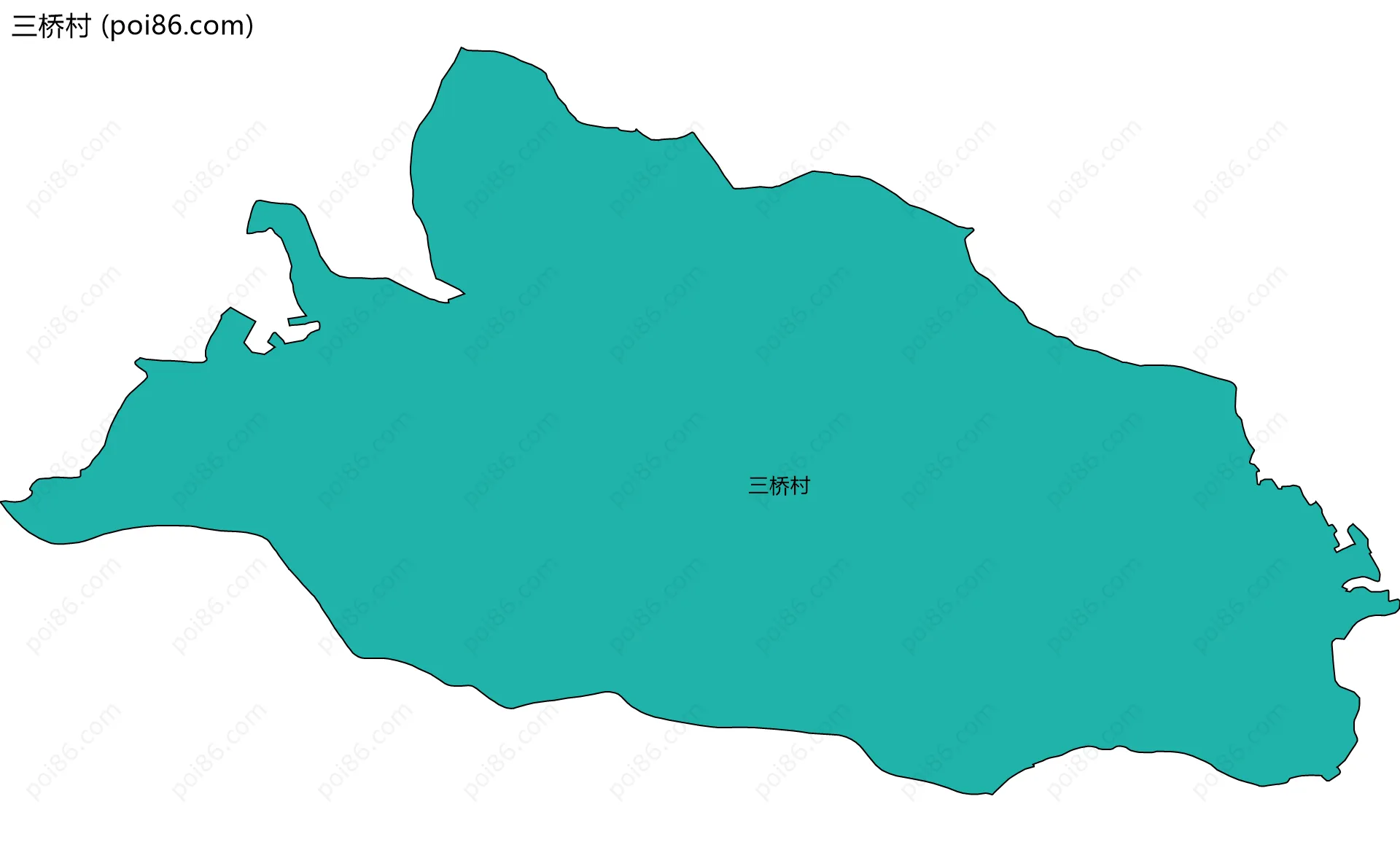 三桥村边界地图