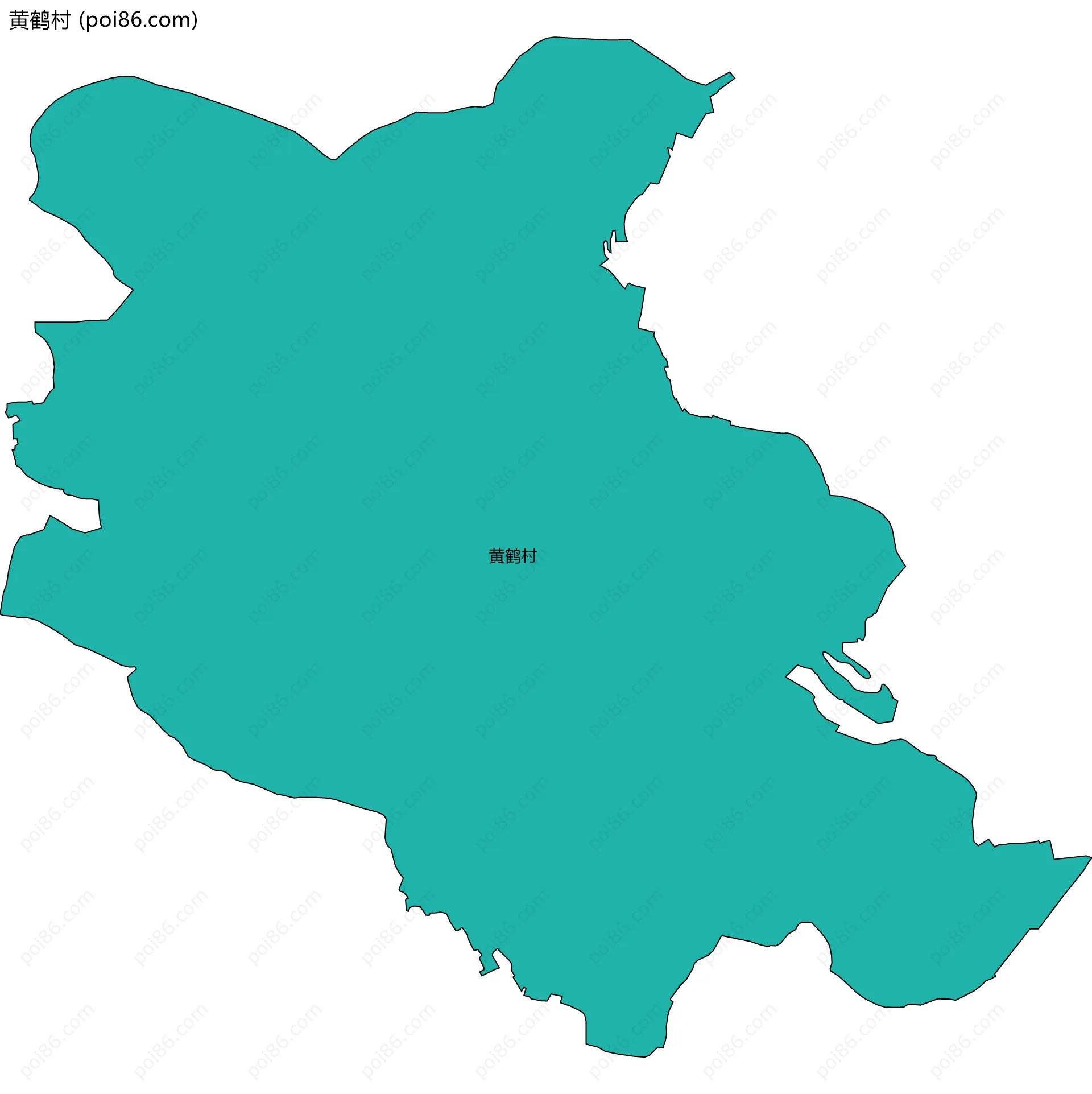 黄鹤村边界地图