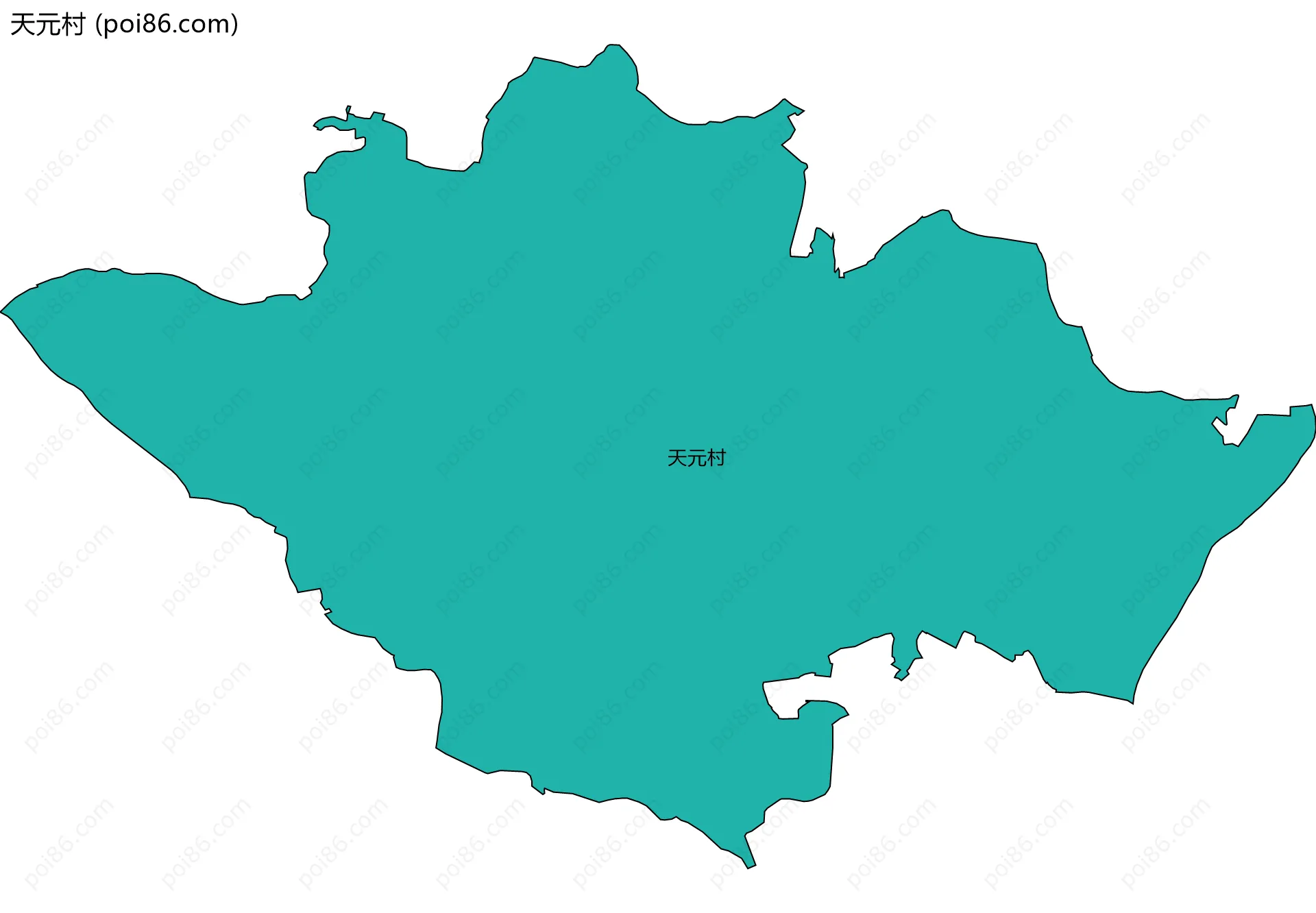 天元村边界地图