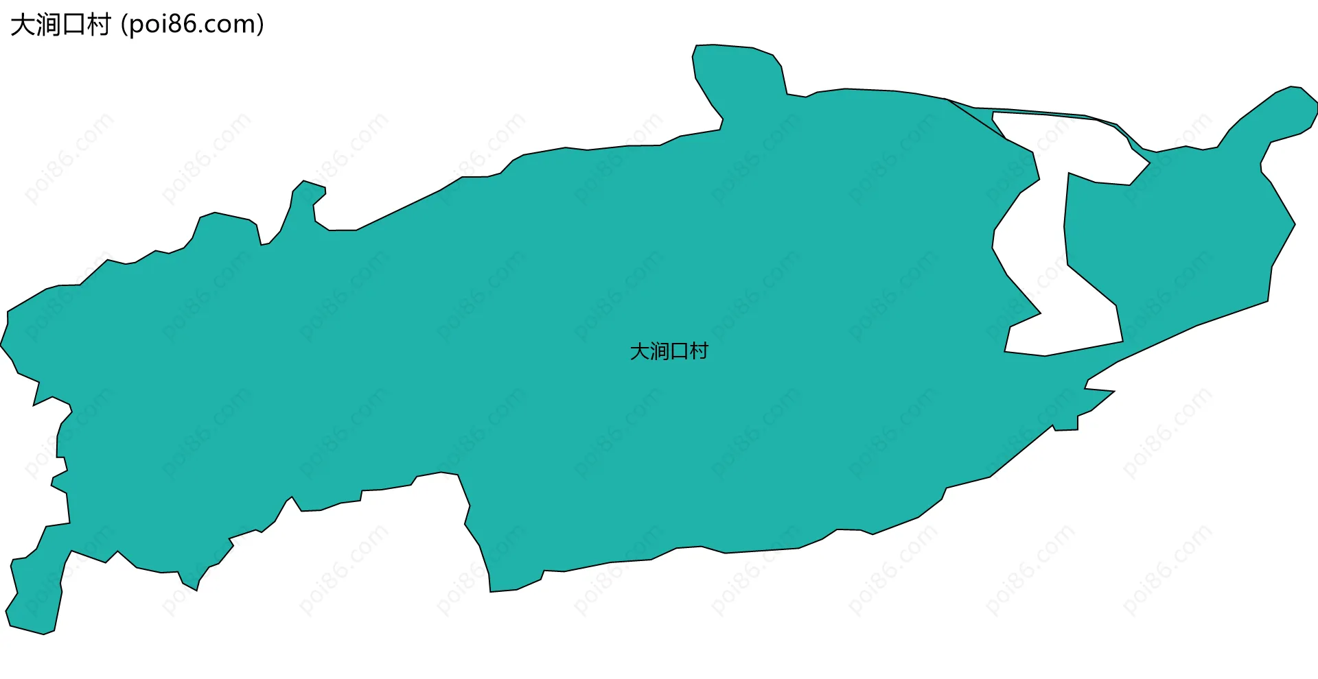 大涧口村边界地图