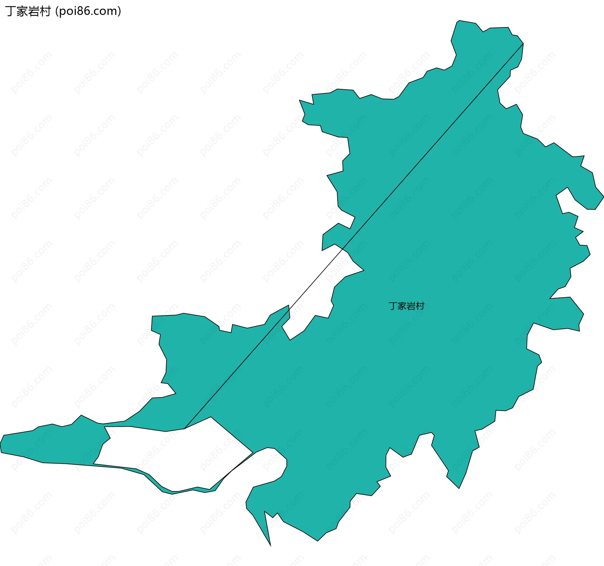 丁家岩村边界地图