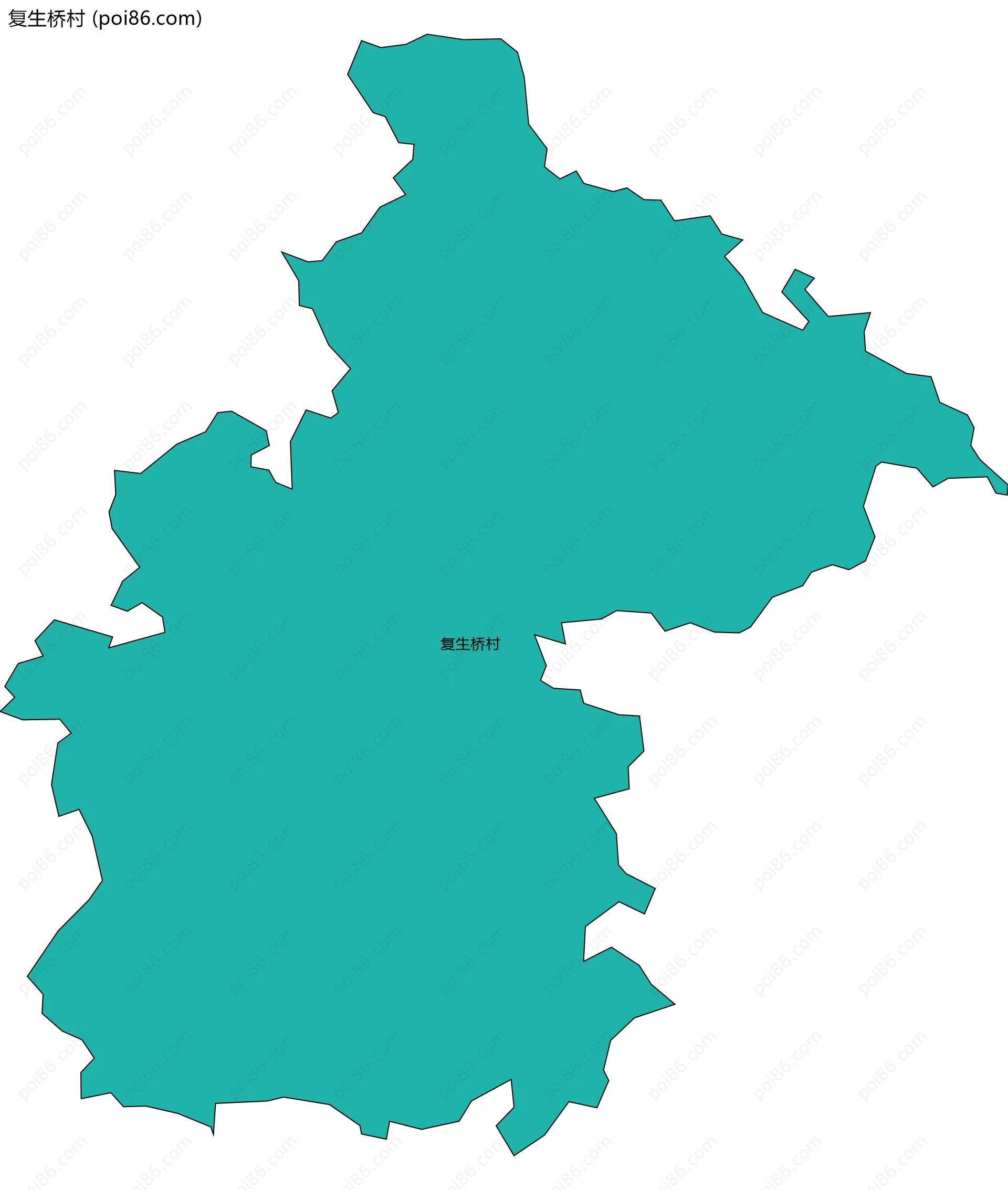 复生桥村边界地图