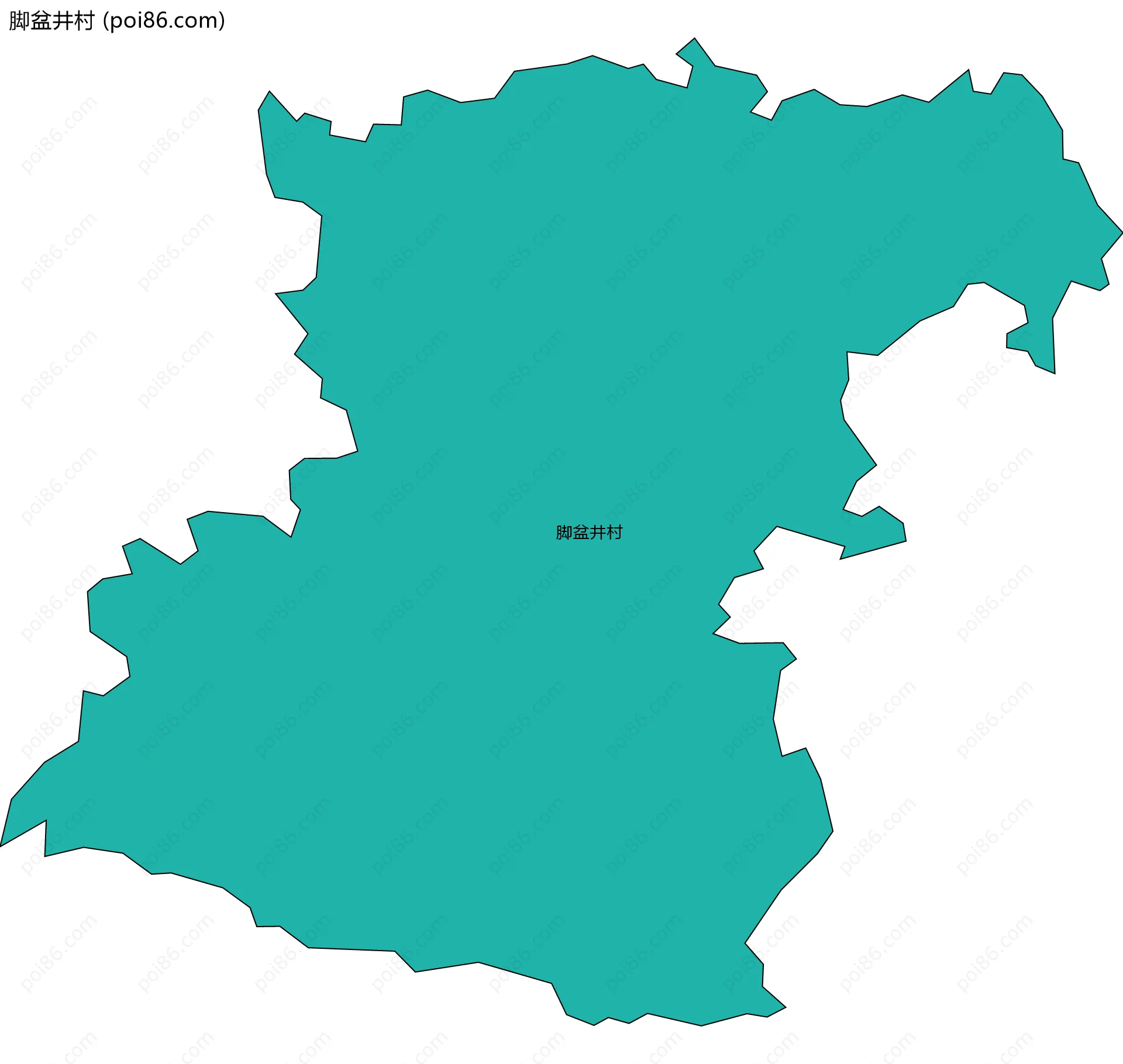 脚盆井村边界地图