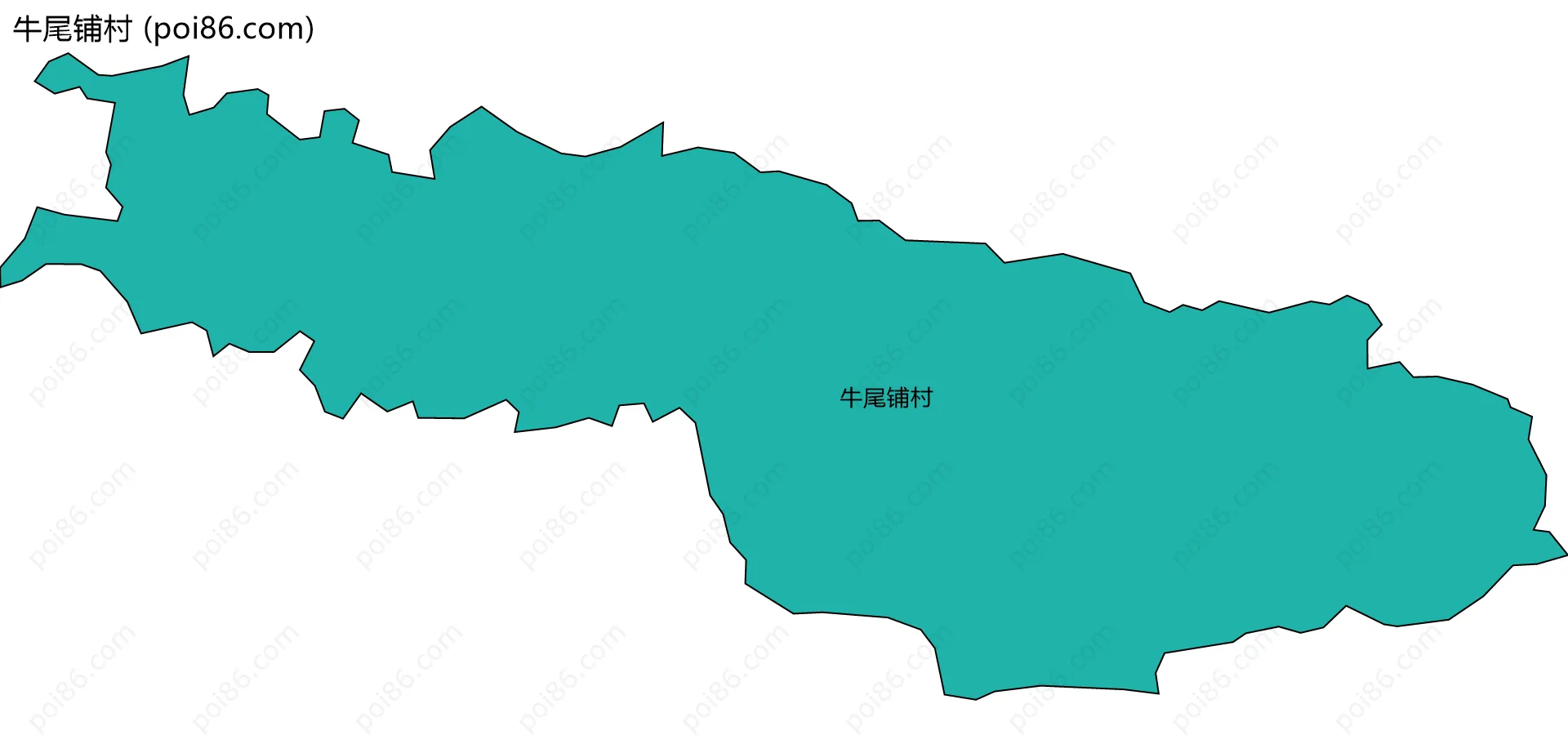 牛尾铺村边界地图