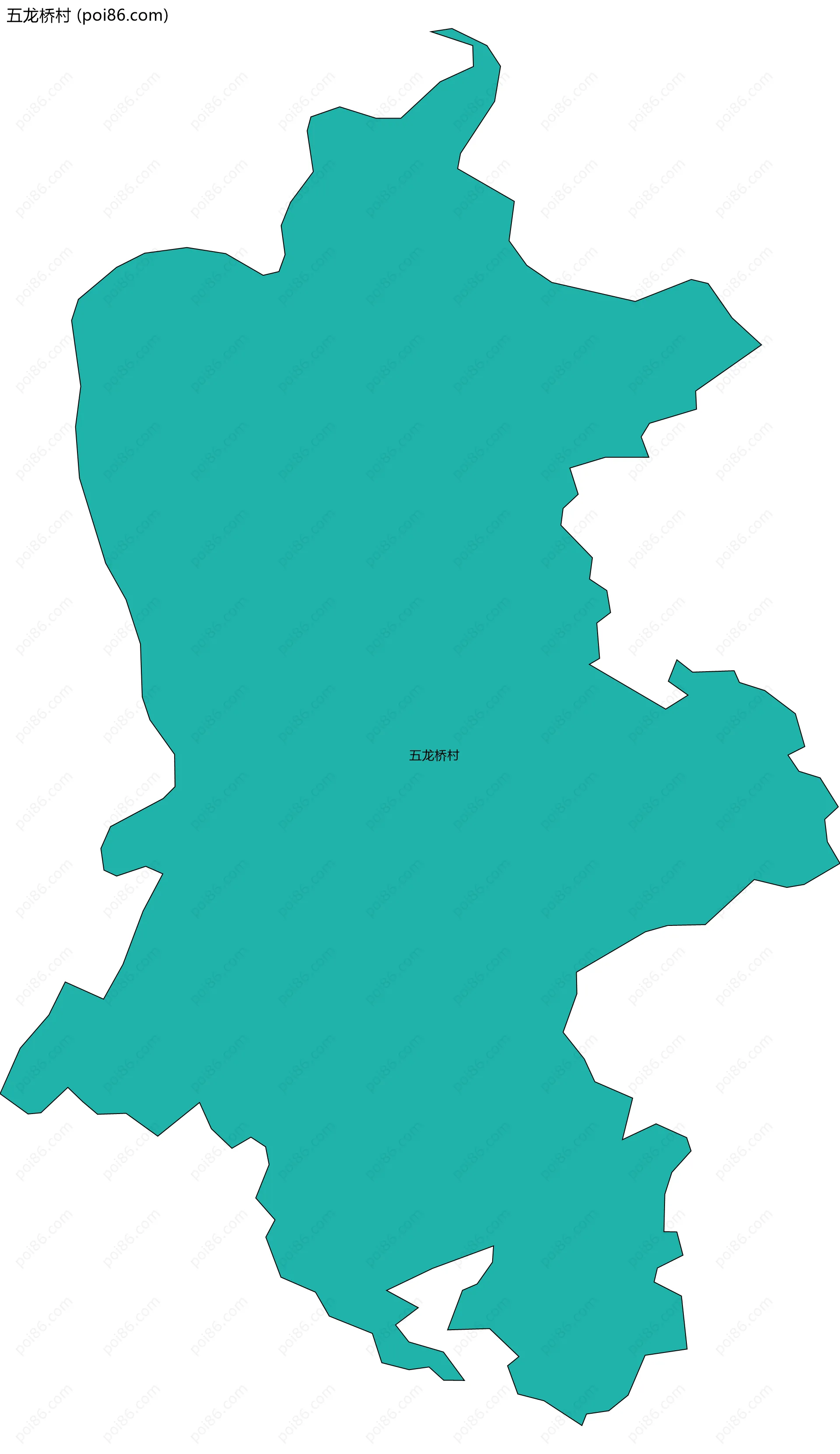 五龙桥村边界地图