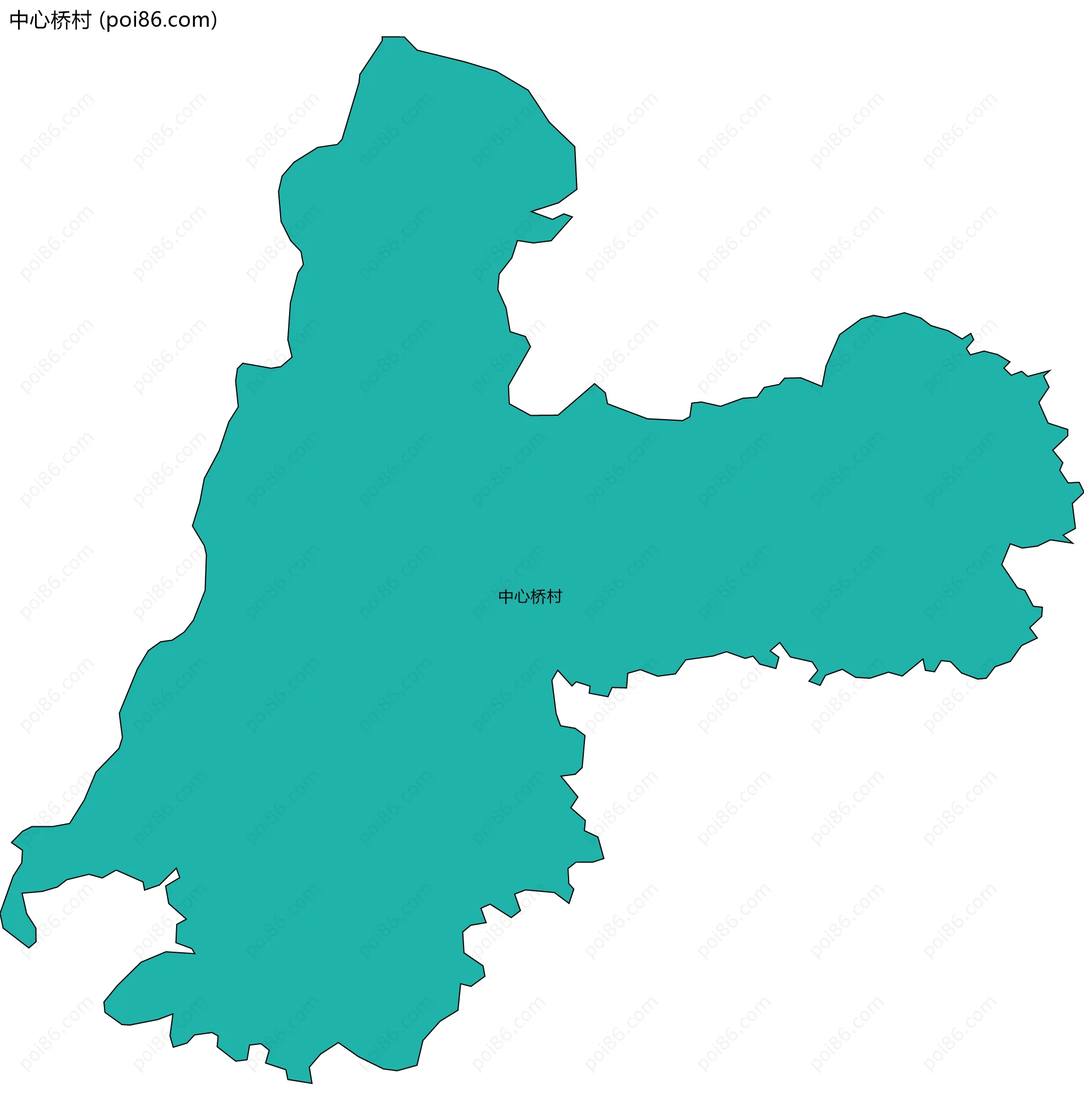 中心桥村边界地图