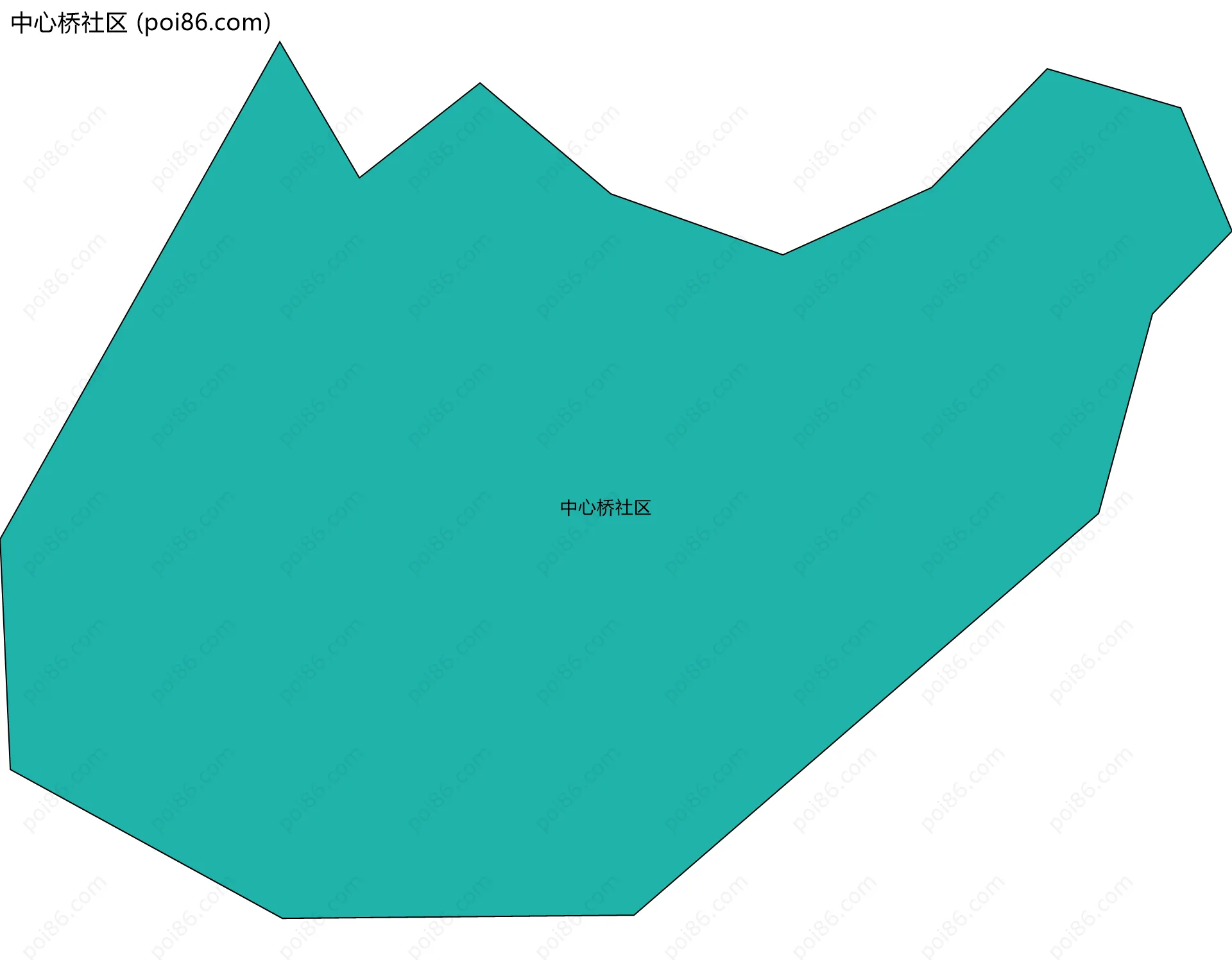 中心桥社区边界地图