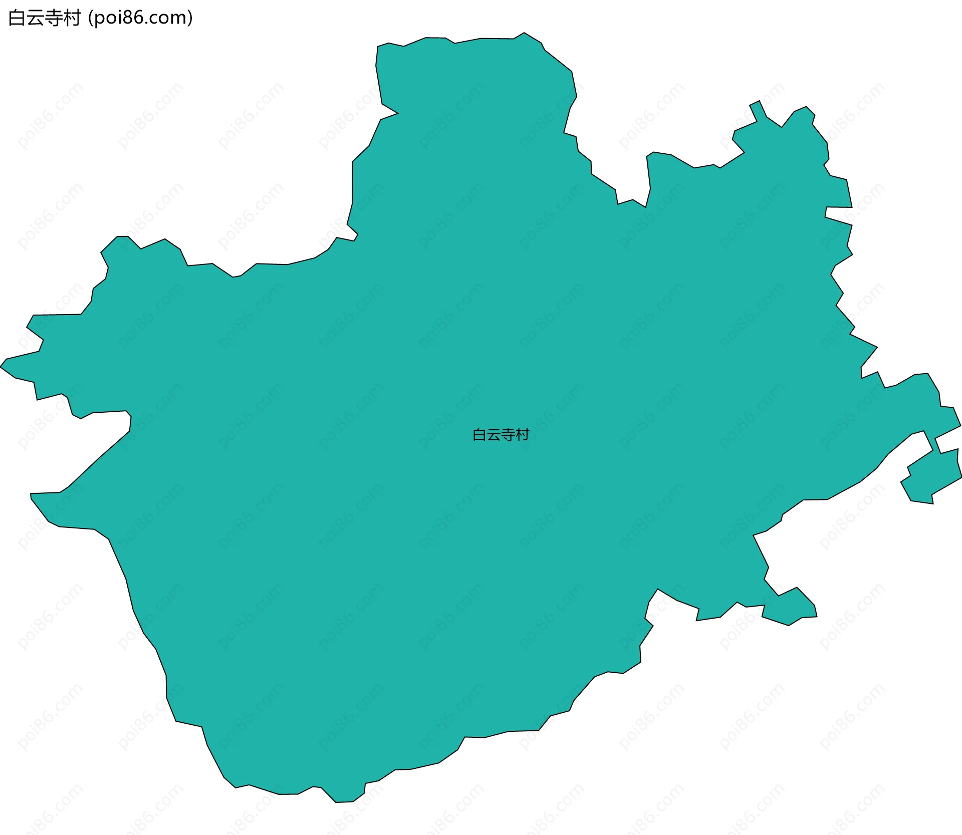 白云寺村边界地图