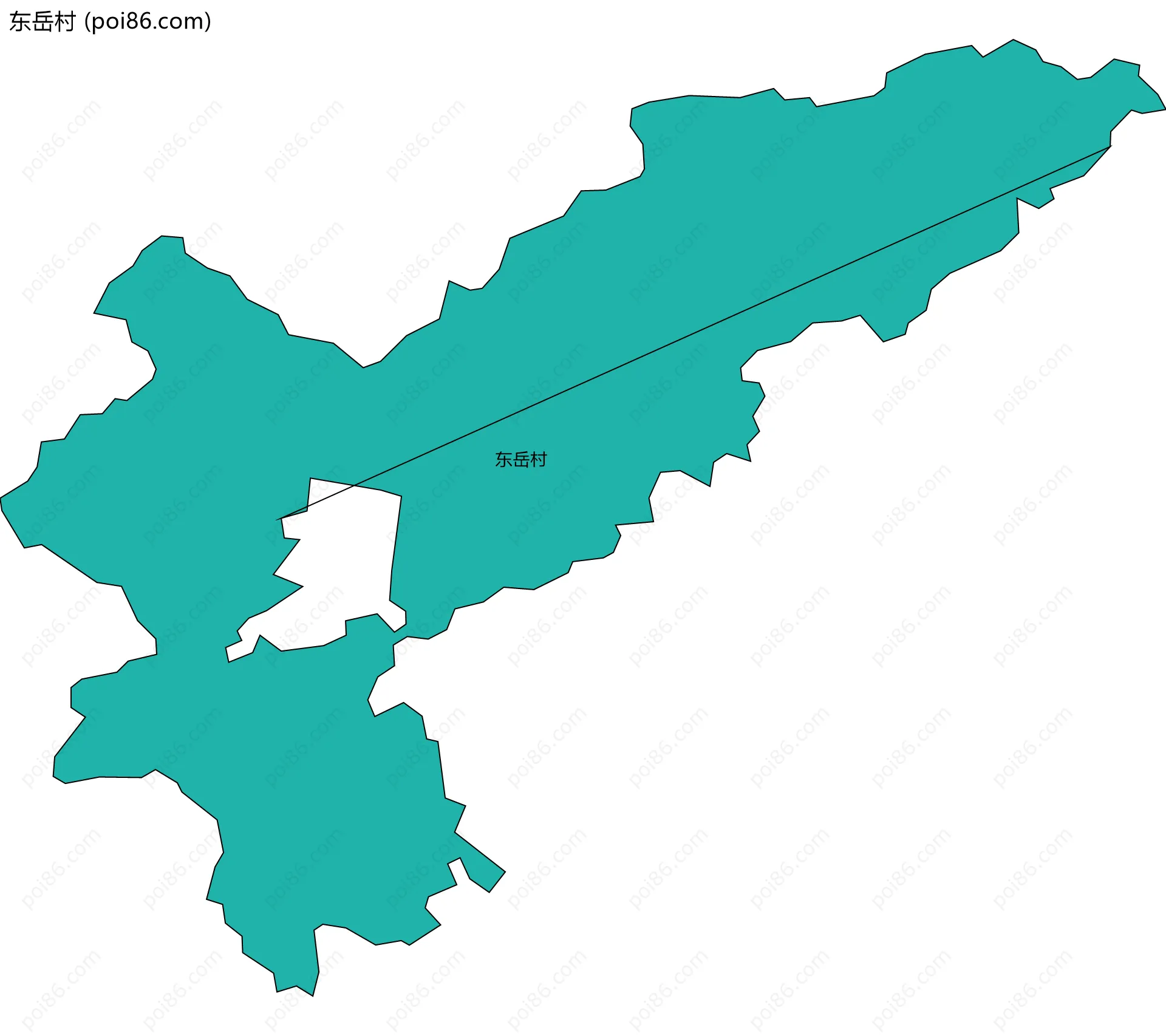 东岳村边界地图