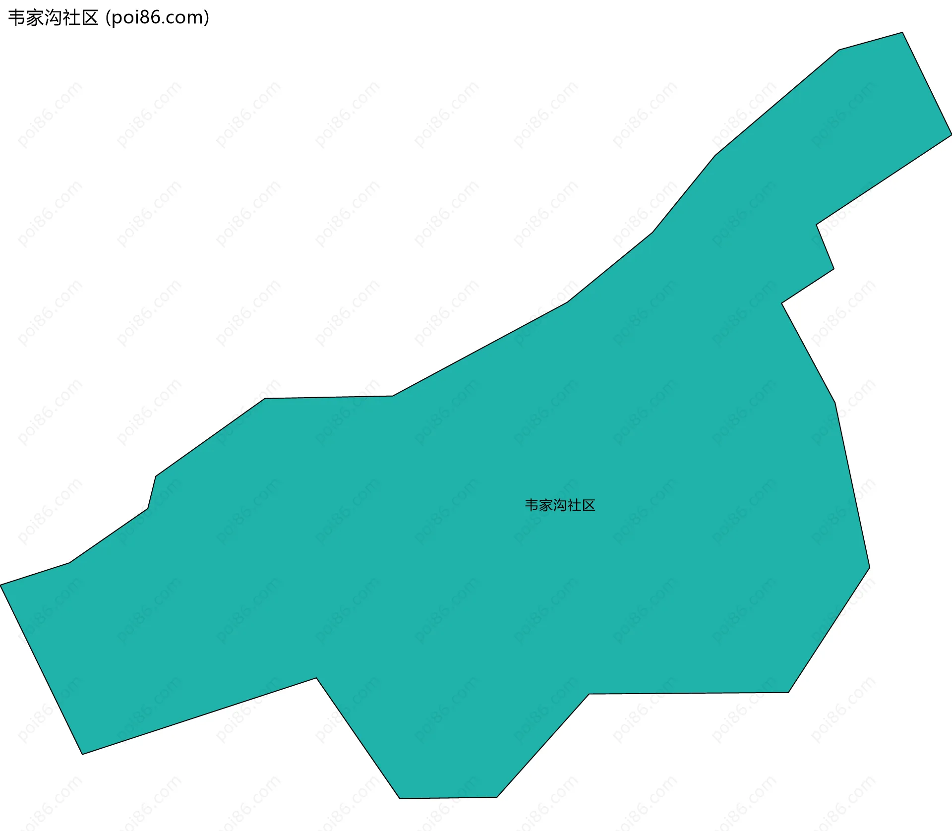 韦家沟社区边界地图