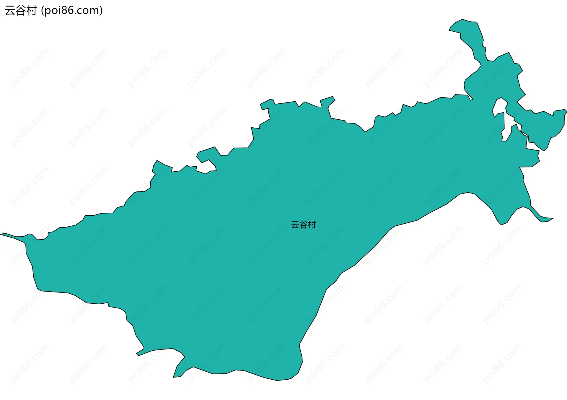 云谷村边界地图