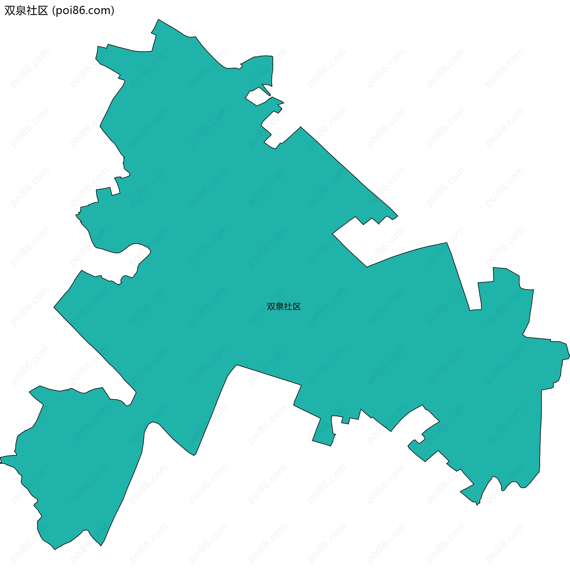 双泉社区边界地图