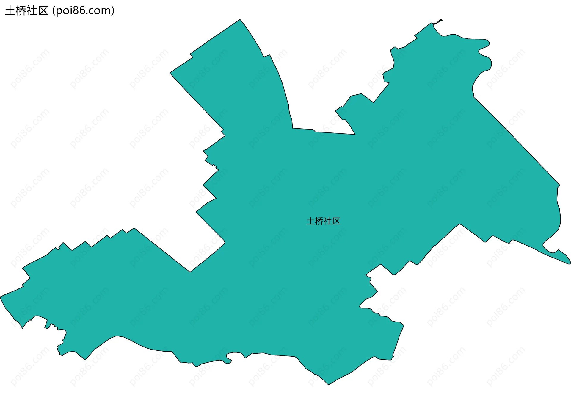 土桥社区边界地图