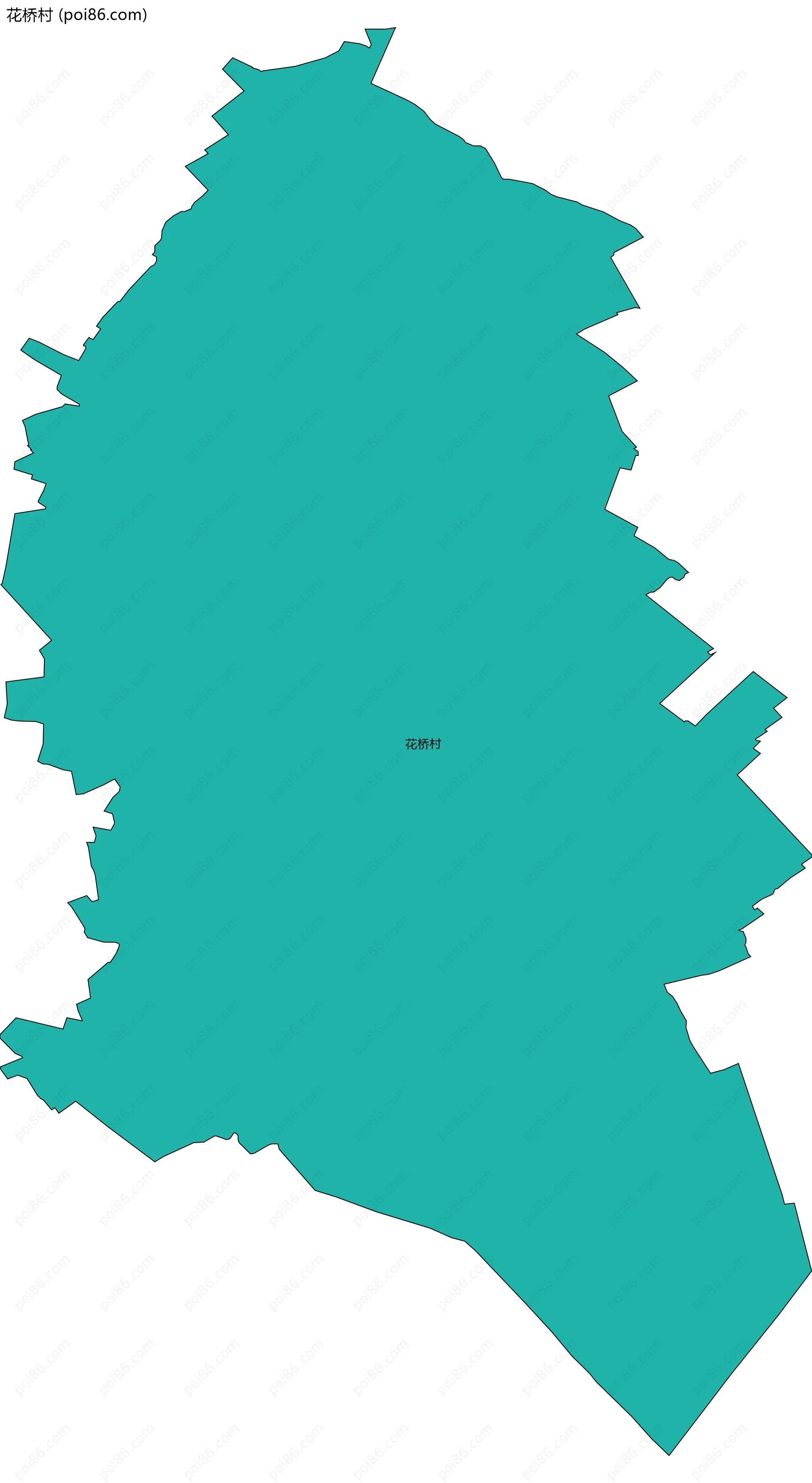 花桥村边界地图