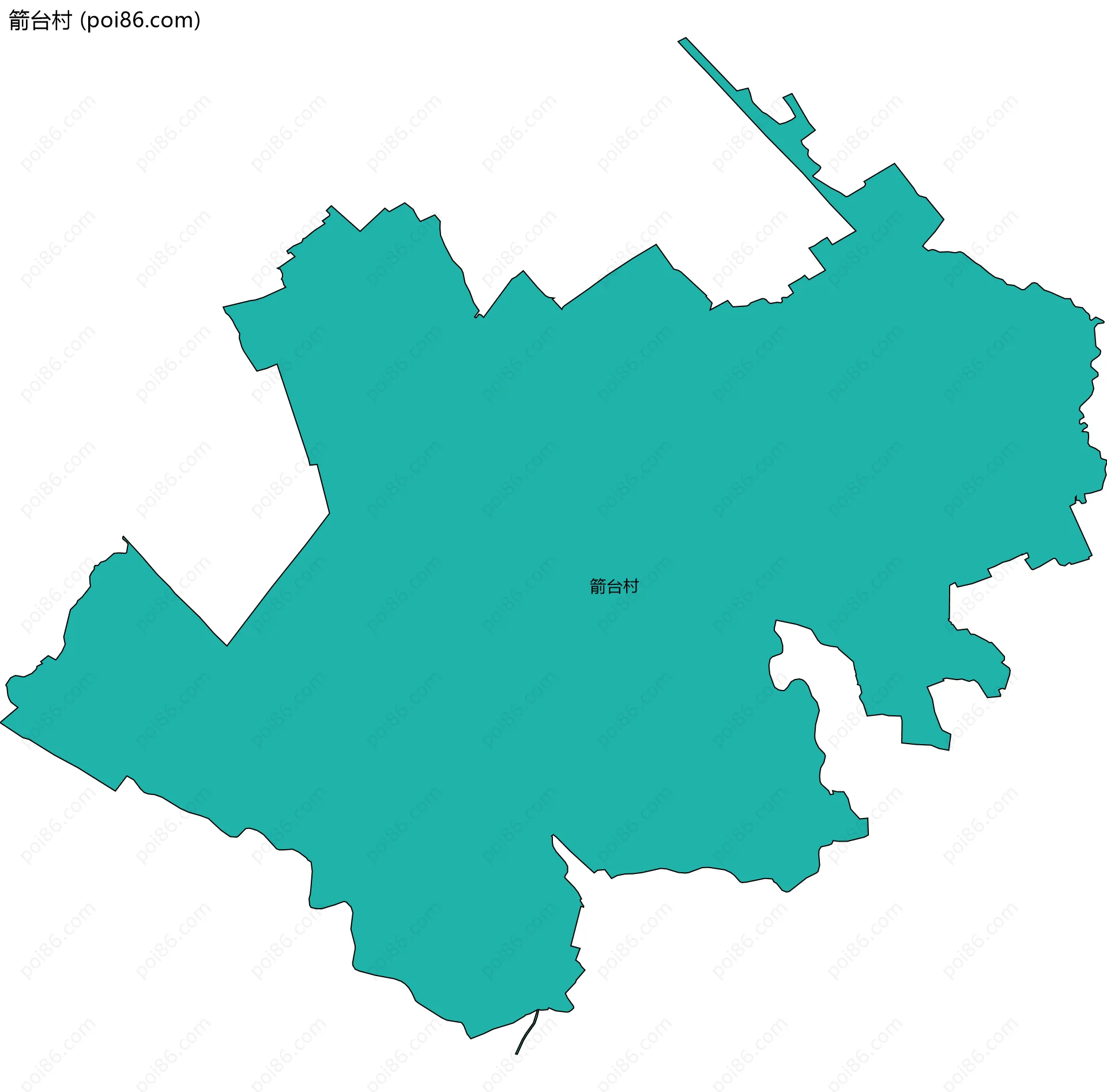 箭台村边界地图