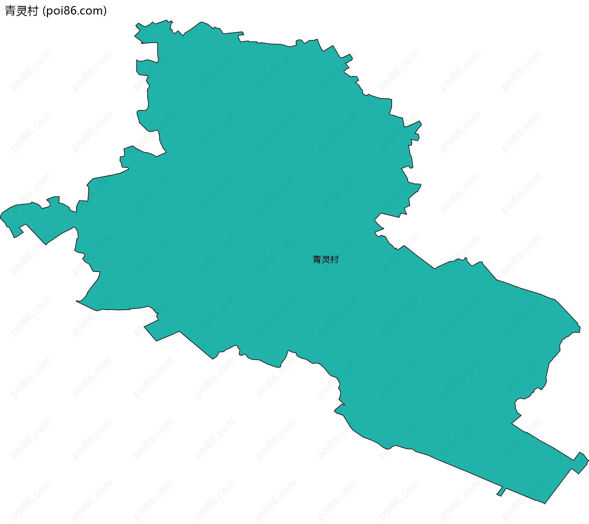 青灵村边界地图