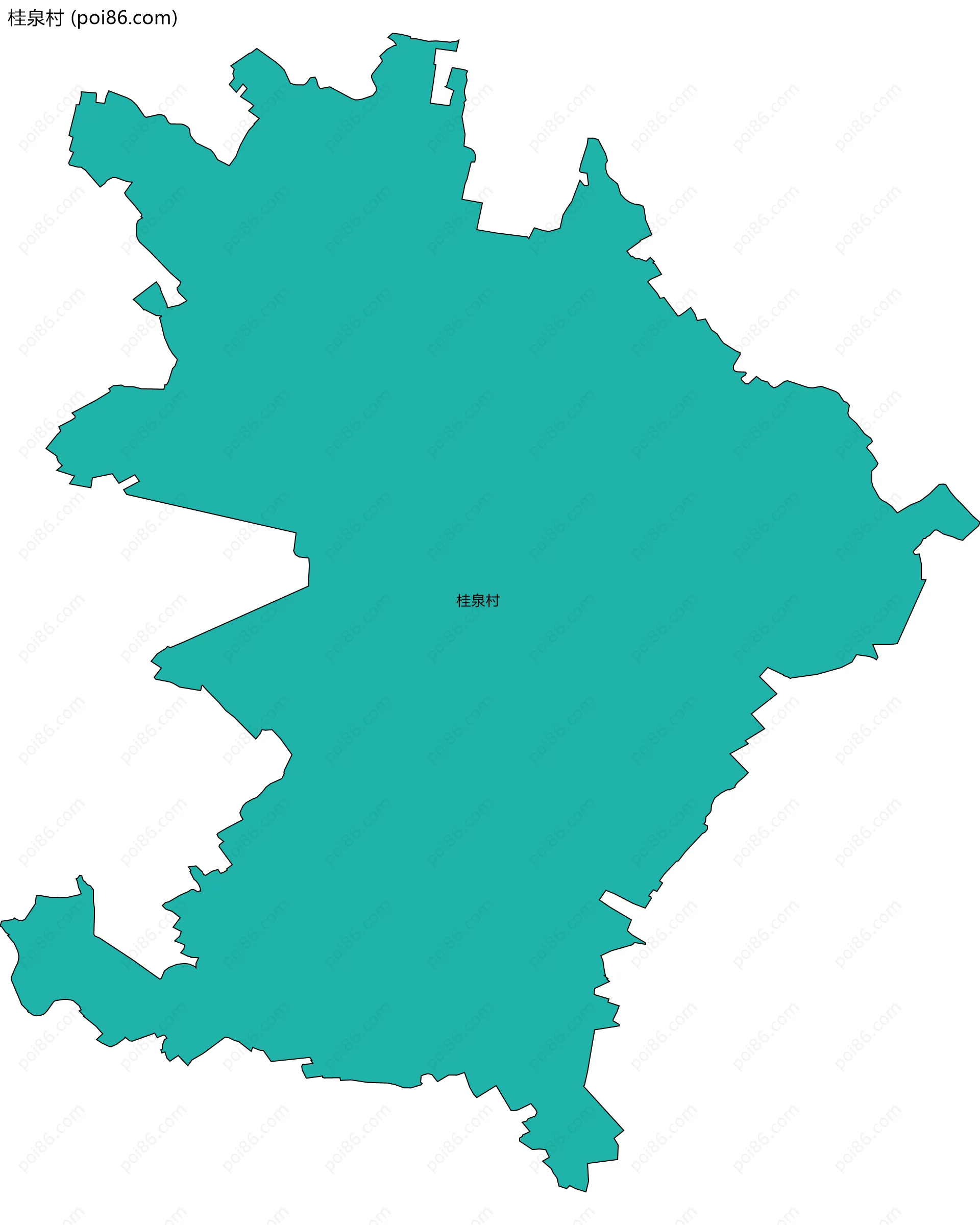 桂泉村边界地图