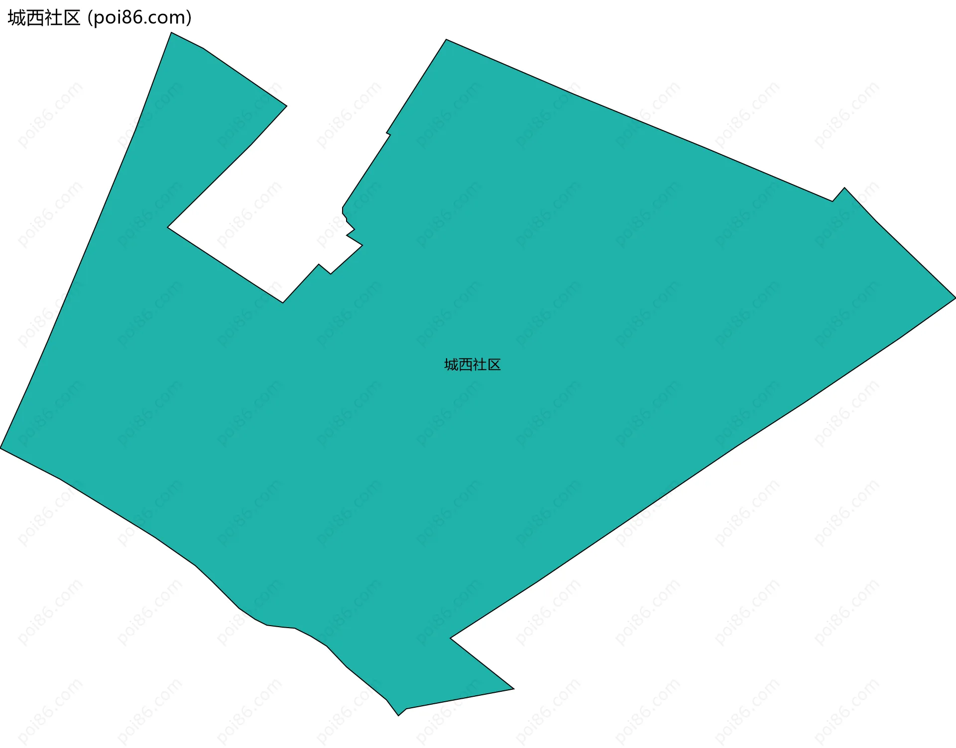城西社区边界地图