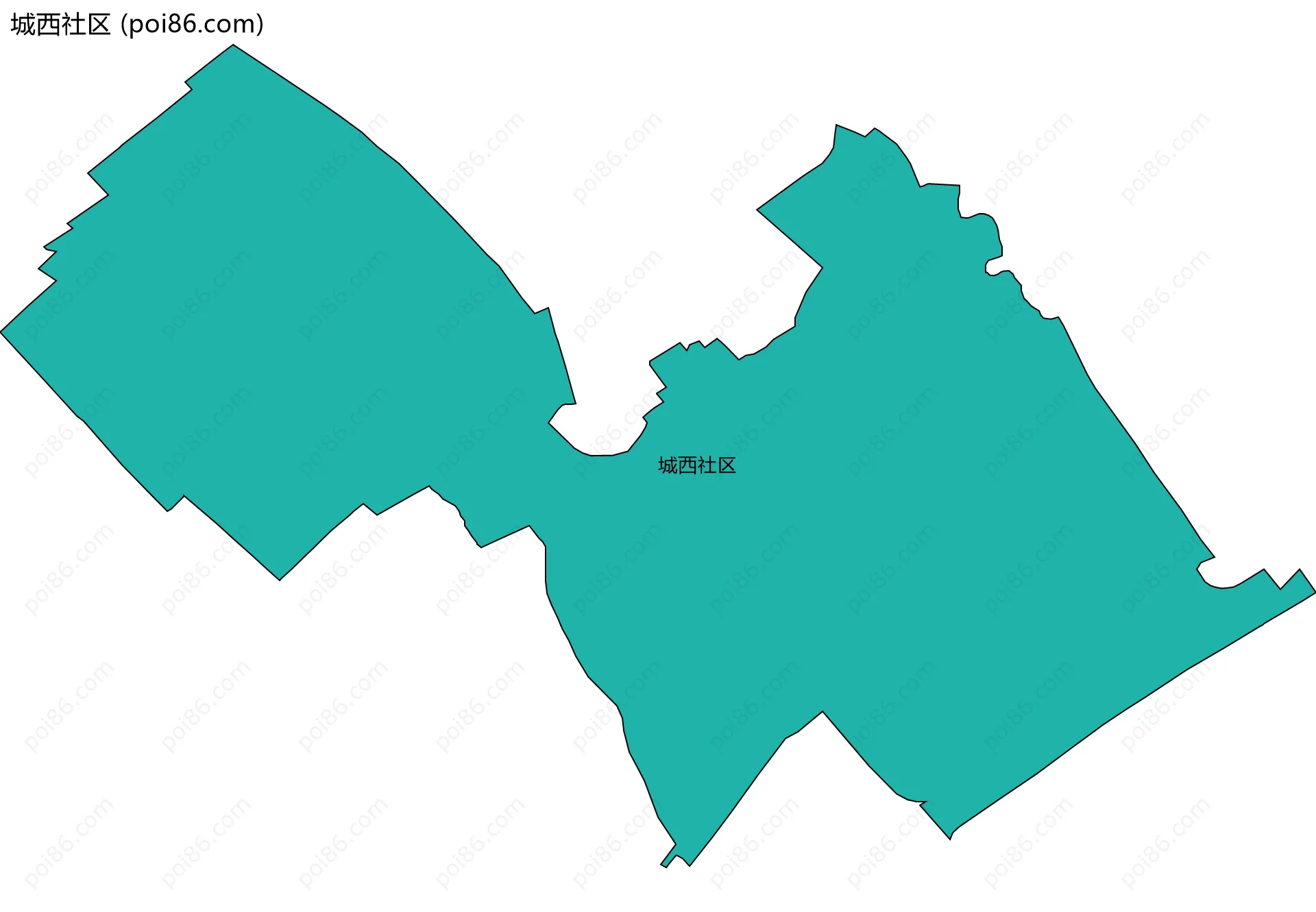 城西社区边界地图