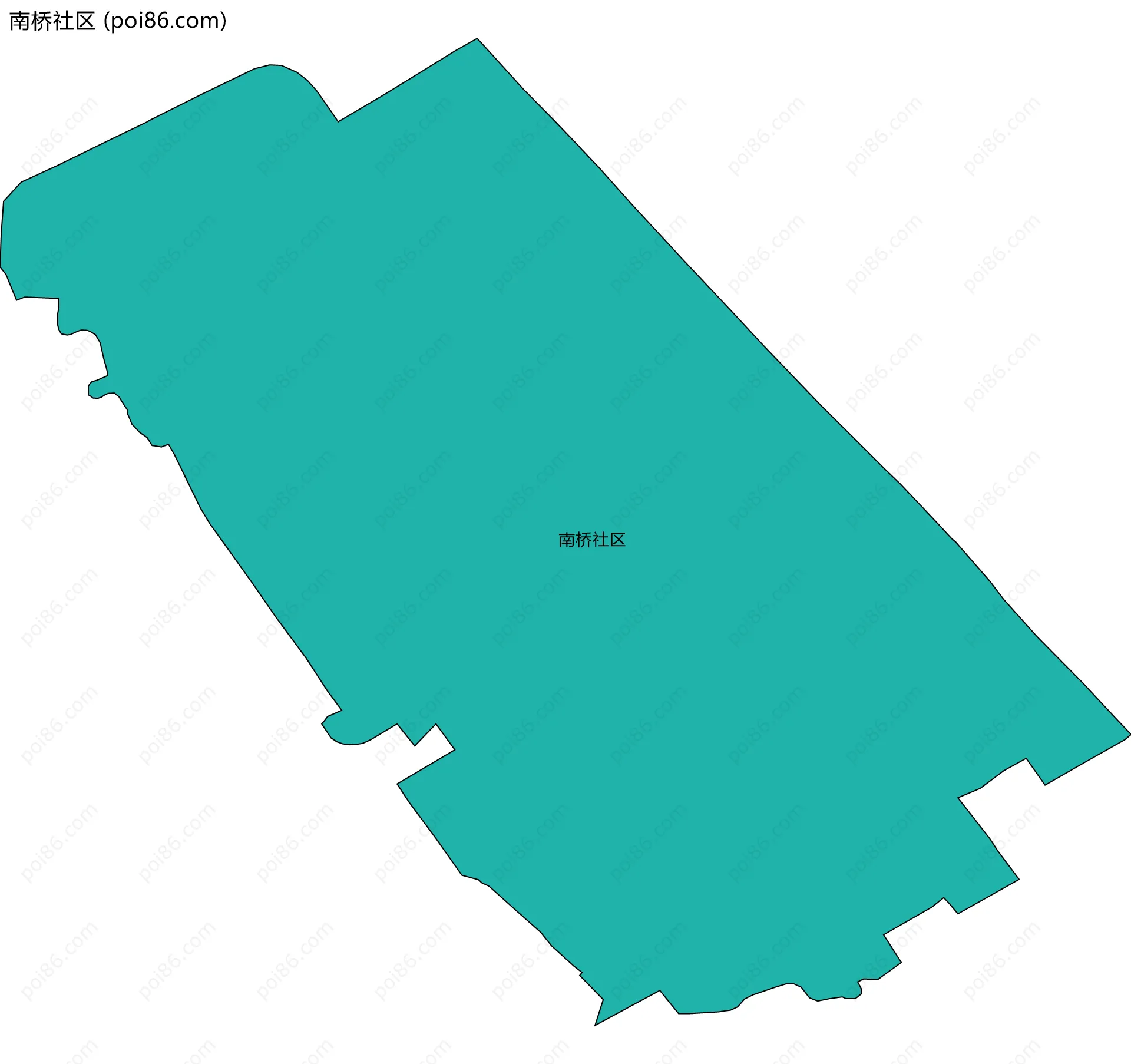南桥社区边界地图